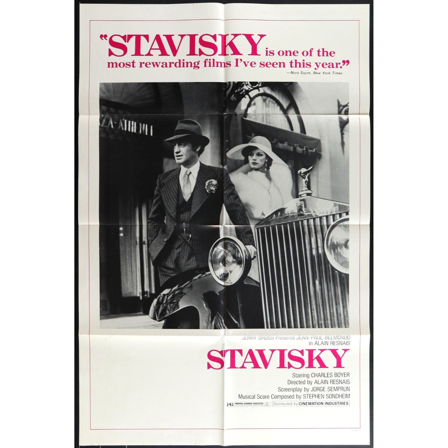 Stavisky (1974) Original Movie Poster 27x41 Folded