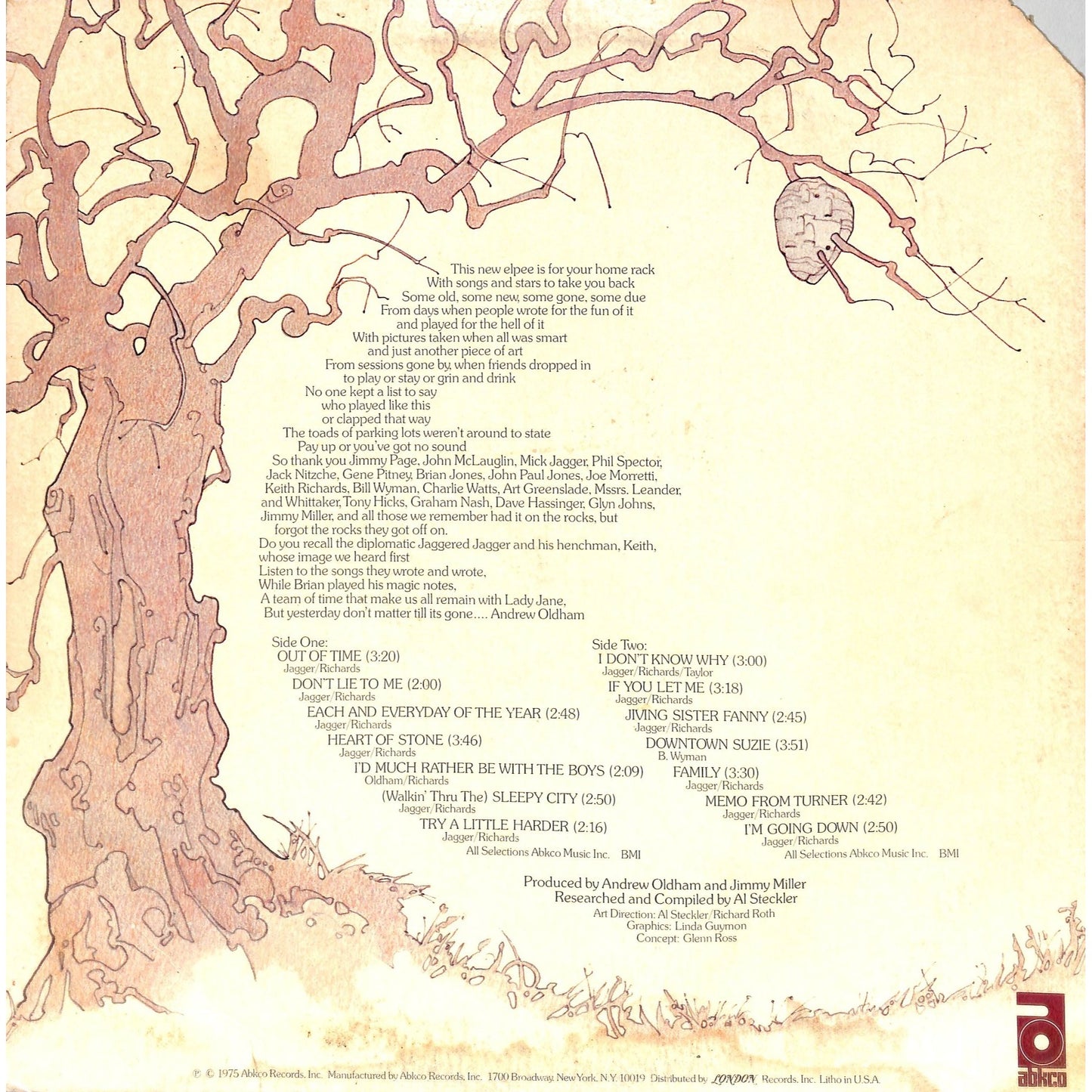 The Rolling Stones - Metamorphosis Vinyl Record ANA-1
