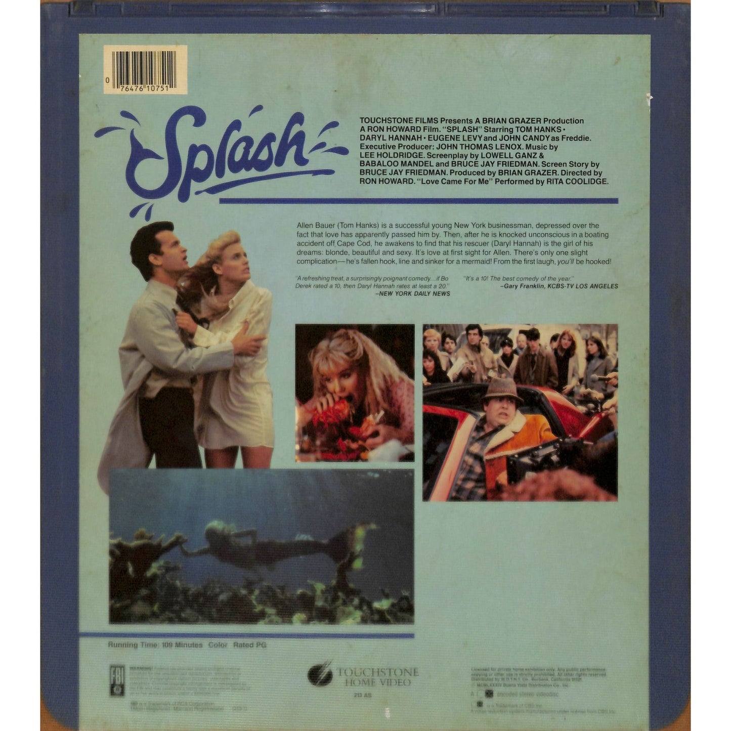 Splash (1984) Vintage CED RCA SelectaVision Videodisc TESTED WORKING
