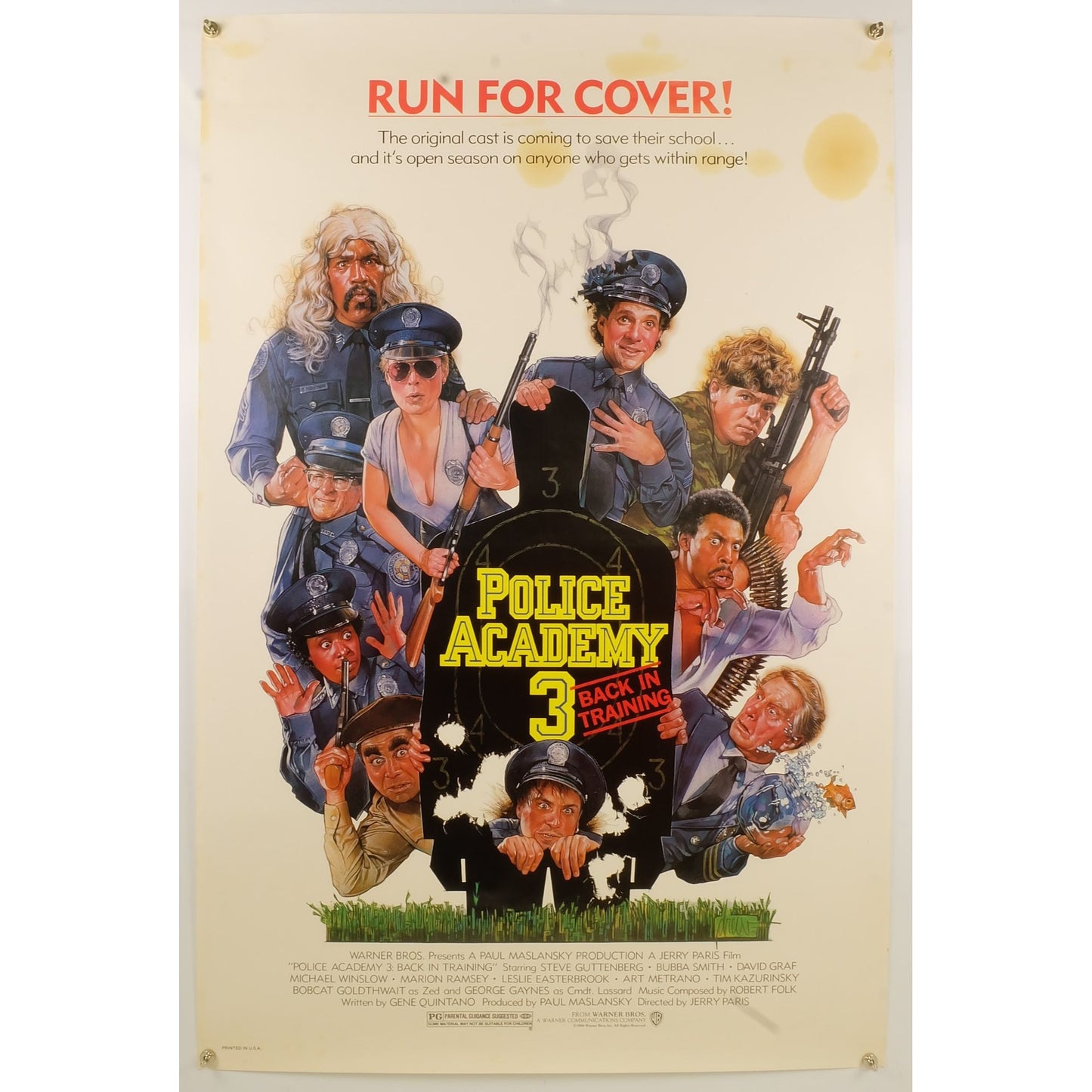 Police Academy 3: Back in Training (1986) Original Movie Poster Rolled 27x41