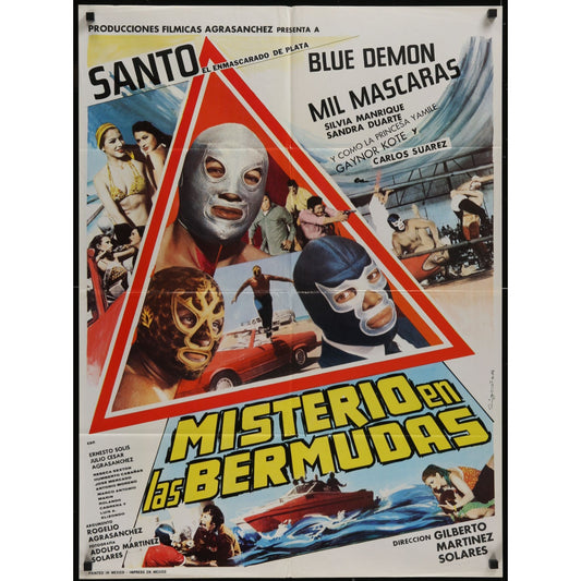 Misterio en las Bermudas (1979) Original Mexican Folded Movie Poster 27x41