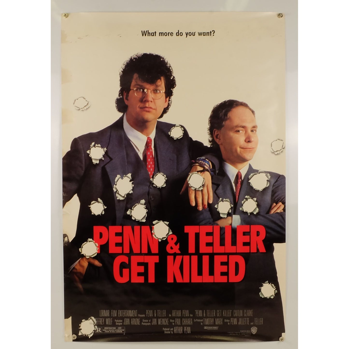 Penn & Teller Get Killed (1989) Original Movie Poster Rolled 27x40