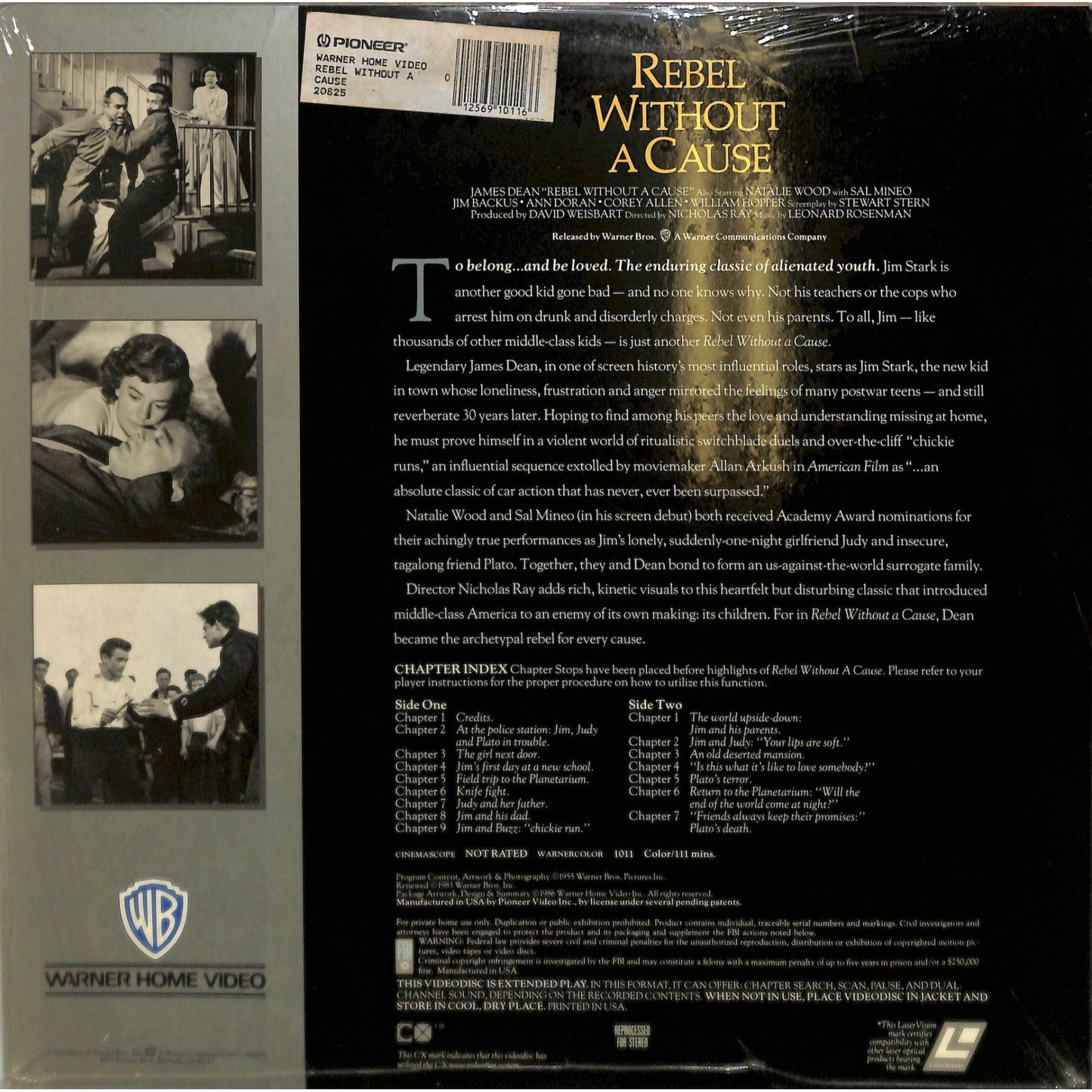 Rebel Without a Cause (1955) Laserdisc