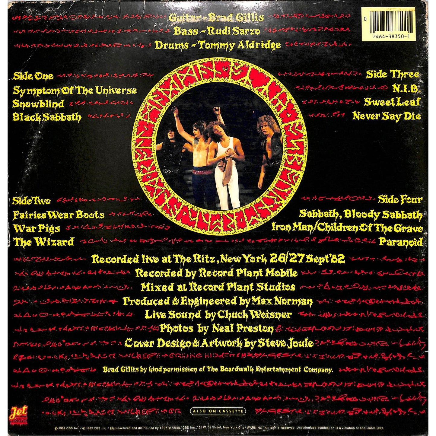 Ozzy Osbourne - Speak of the Devil 2LP Vinyl Record ZX 2 38350