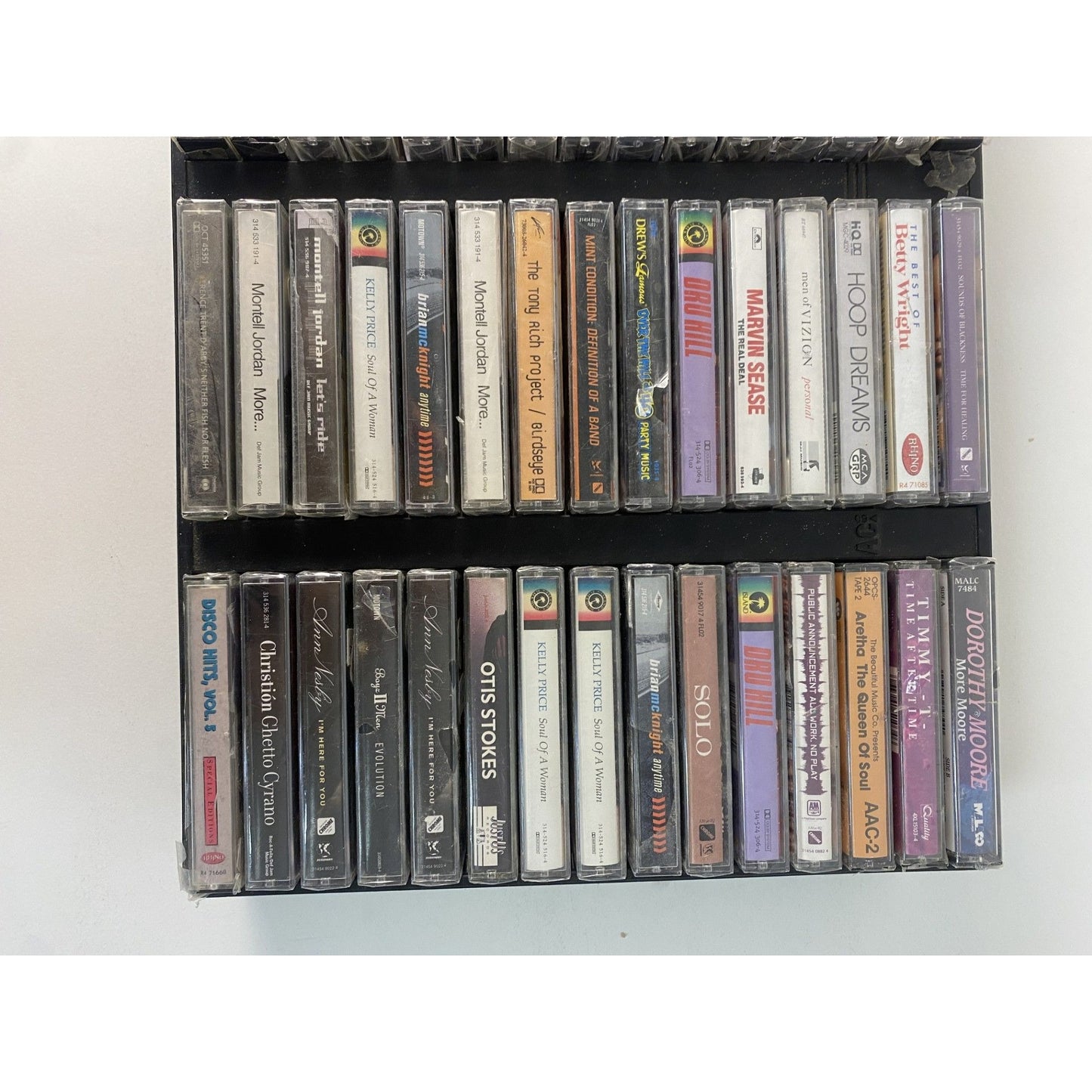 60 BRAND NEW SEALED CASSETTES + SHELF