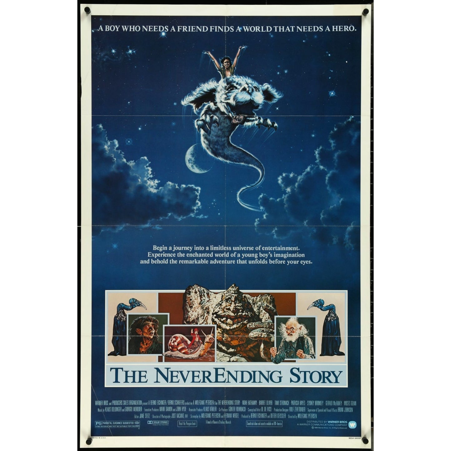 The Never Ending Story (1984) Original Movie Poster Folded 27x41