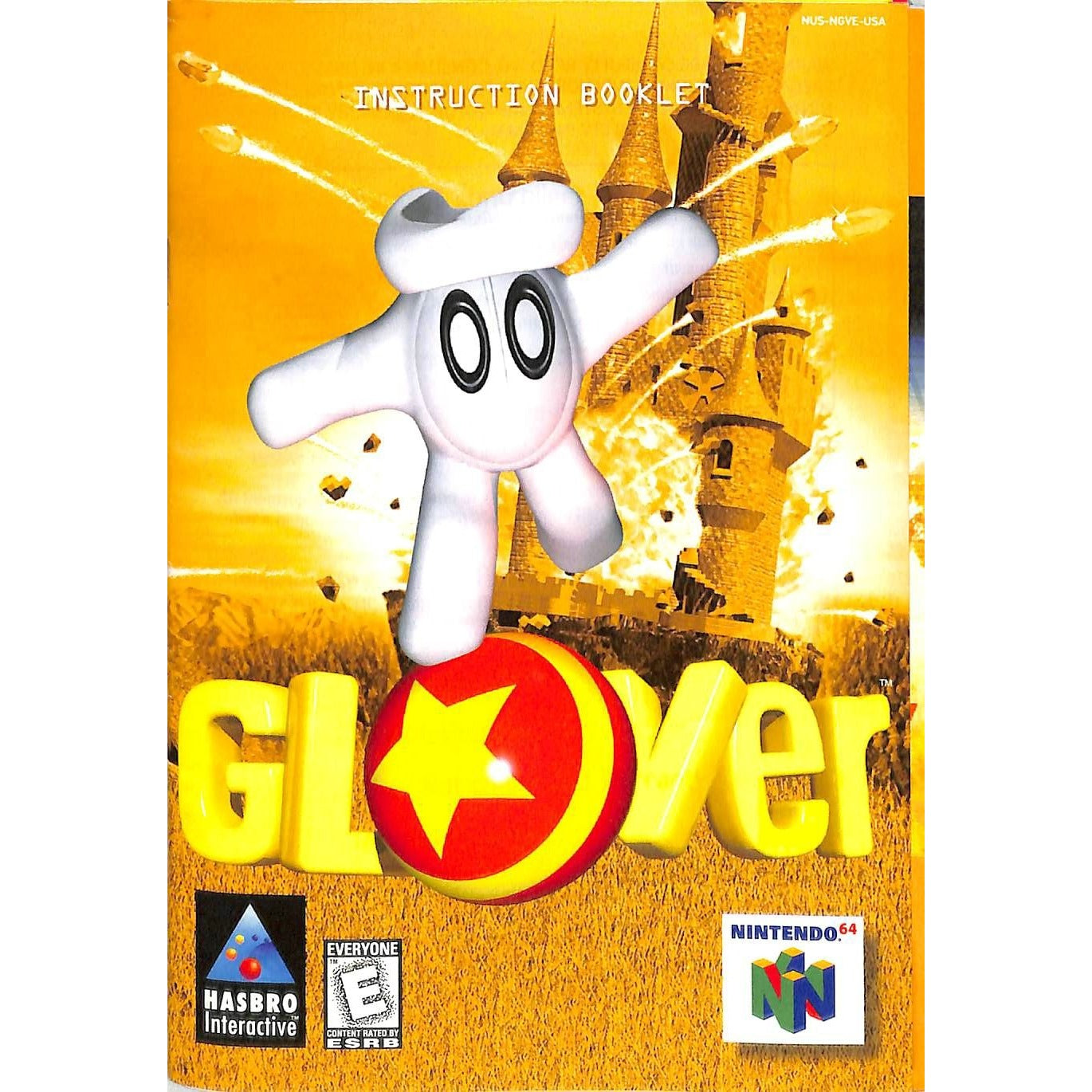 Glover (1998) Nintendo 64 Cartridge + Manual