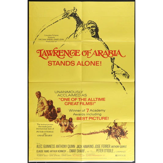 Lawrence of Arabia (1962) Original Movie Poster 27x41 Folded