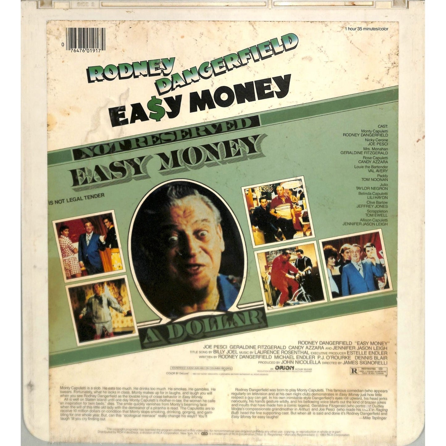 Easy Money (1983) Vintage CED Videodisc
