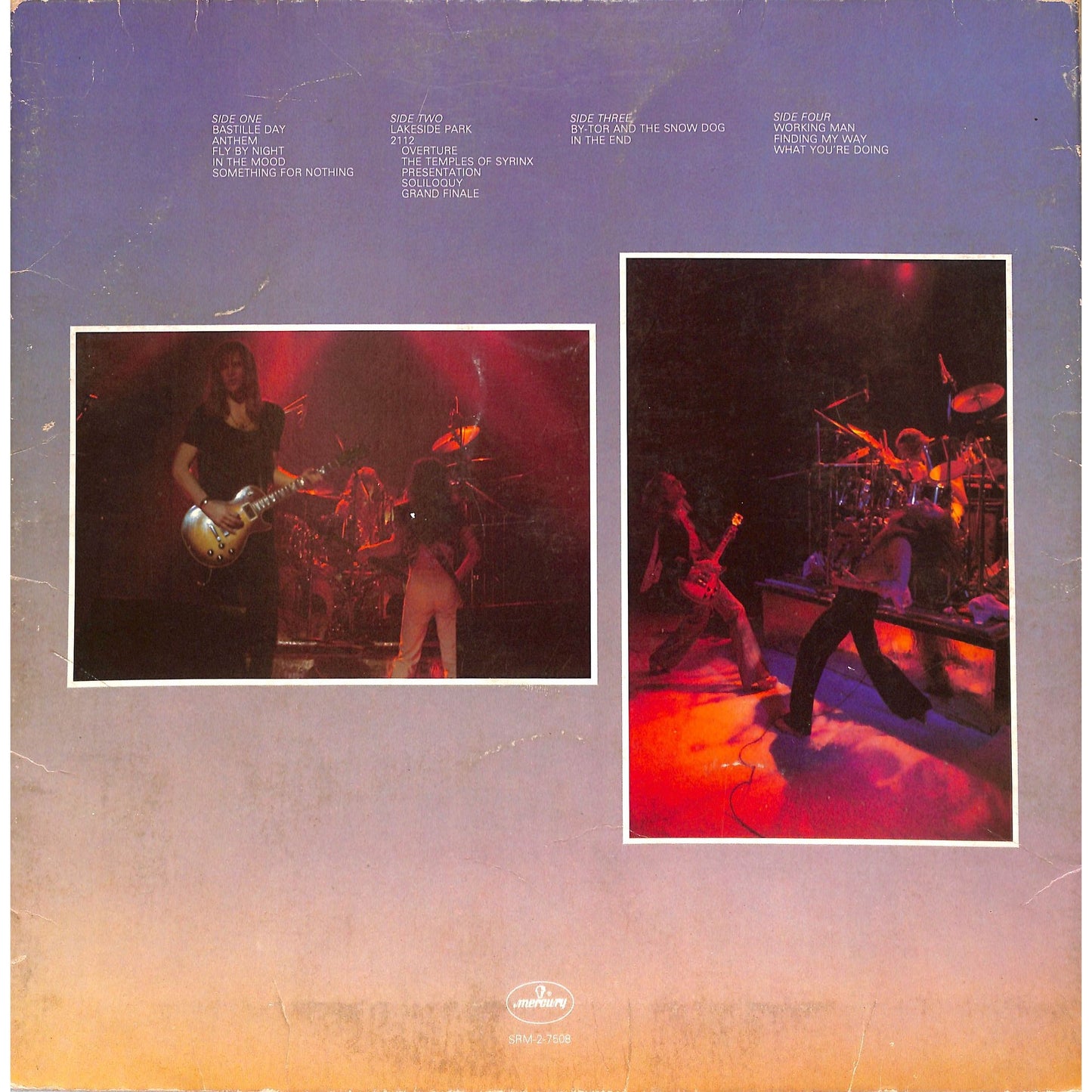 Rush - All the World's a Stage 2LP Vinyl Record SRM-2-7508