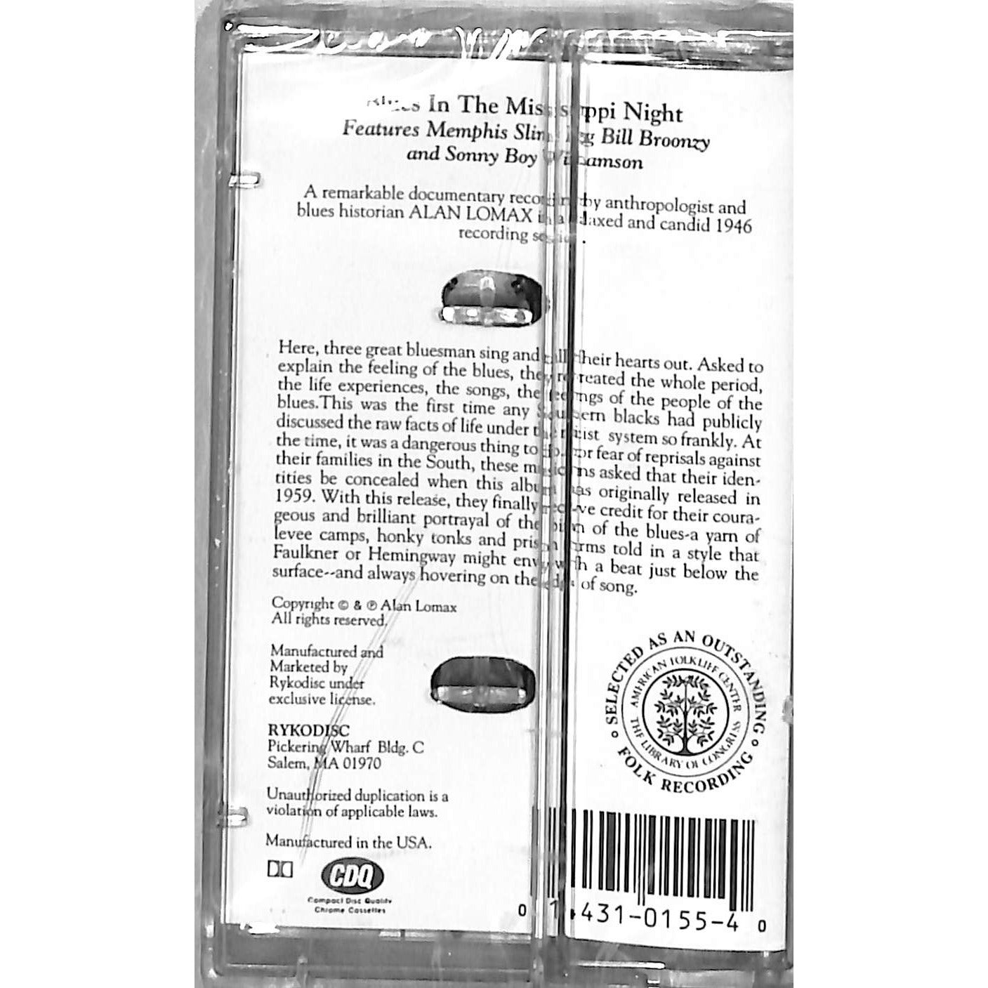 Various - Blues in the Mississippi Night Sealed Cassette RACS 0155