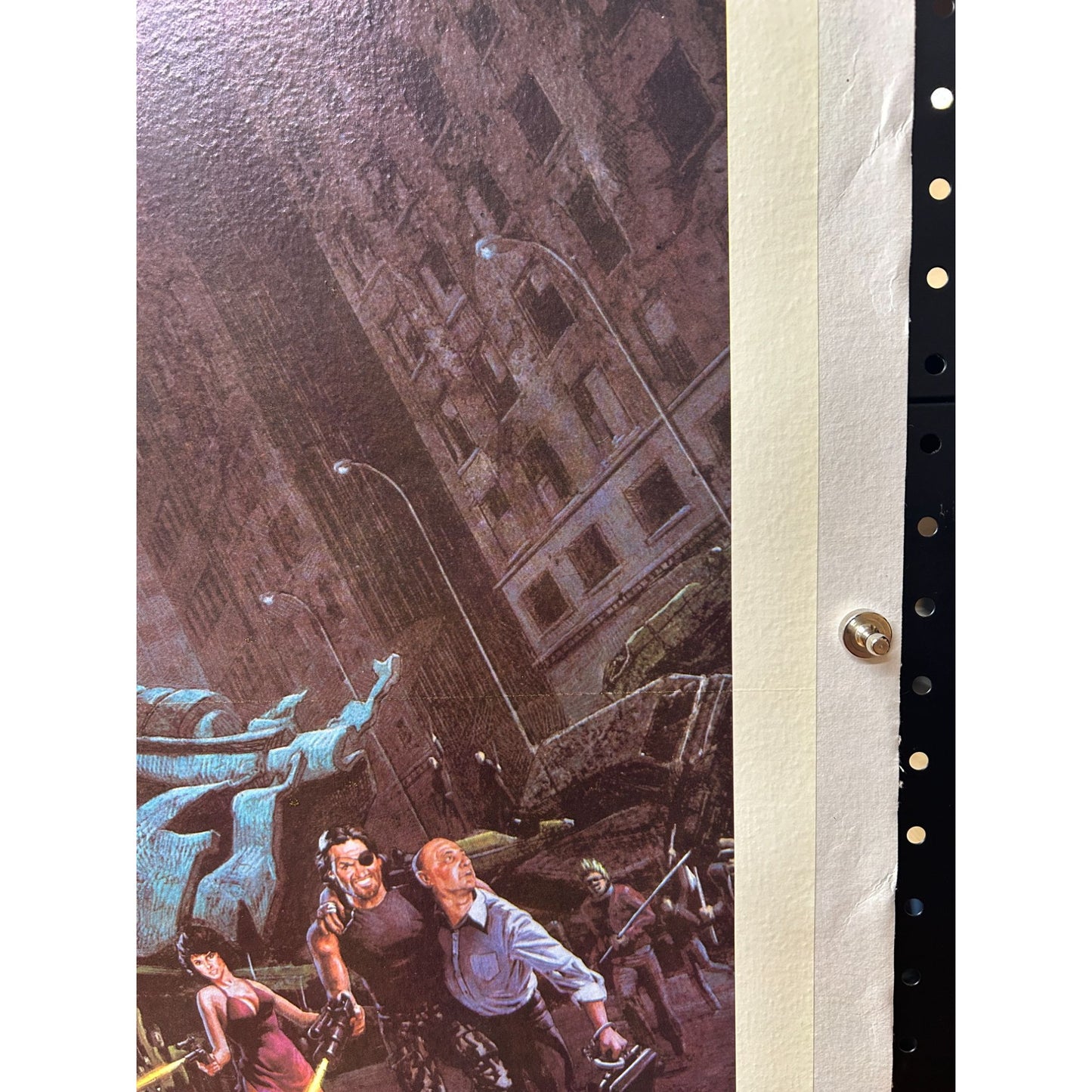 Escape from New York (1981) Original Linenbacked Restored One-Sheet 27x41 VG
