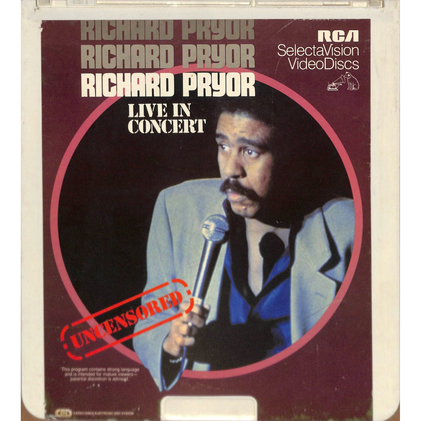 Richard Pryor Live in Concert (1979) Vintage CED Videodisc TESTED WORKING