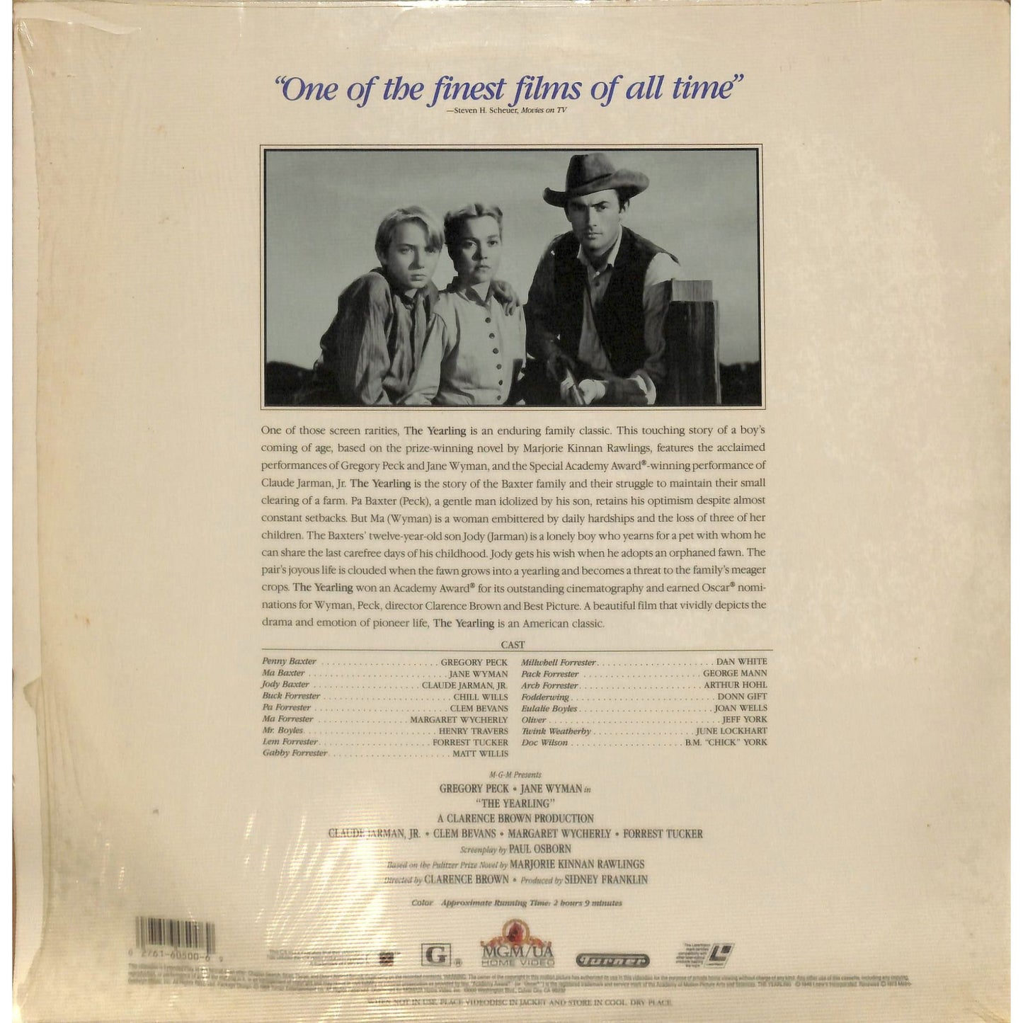 The Yearling (1946) Laserdisc Video