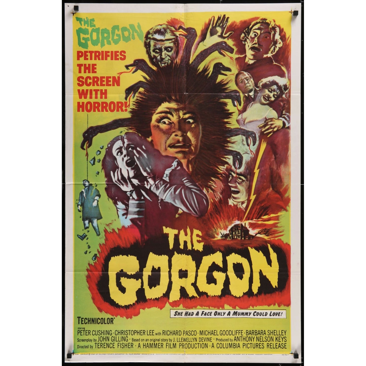 The Gorgon (1965) Original Movie Poster Folded 27x41