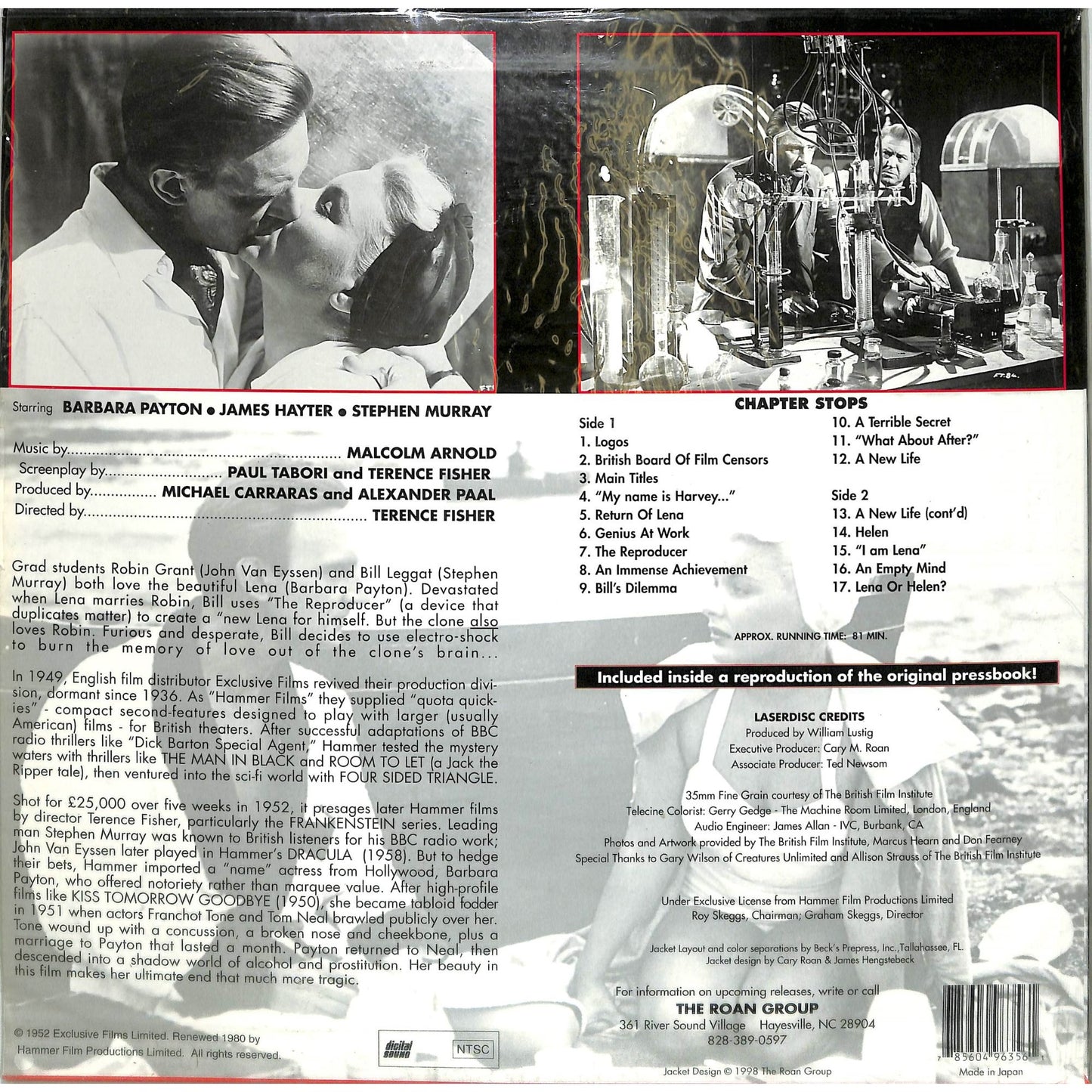 Four-Sided Triangle (1953) Laserdisc Video