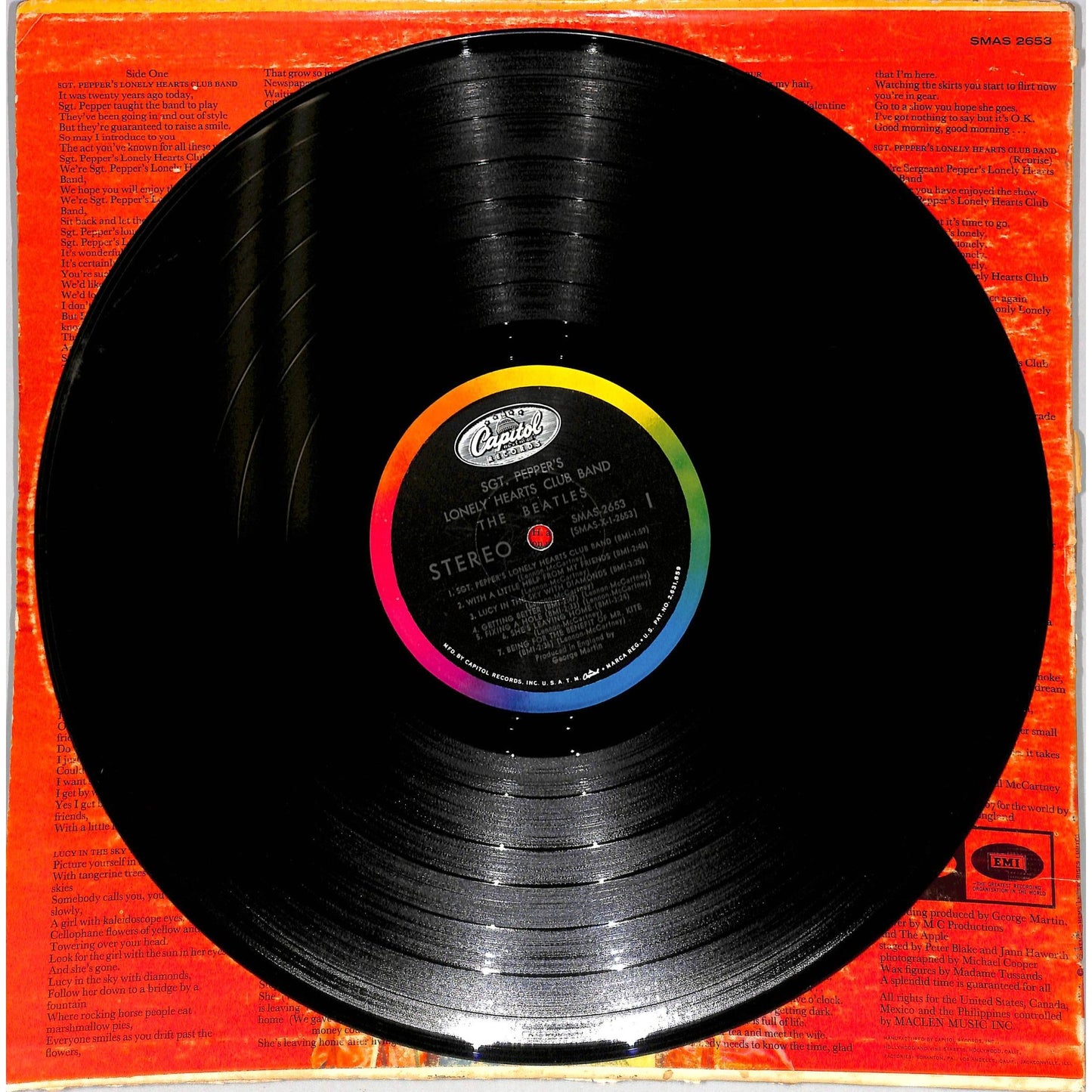 The Beatles - Sgt. Pepper's Lonely Hearts Club Band Vinyl Record SMAS 2653