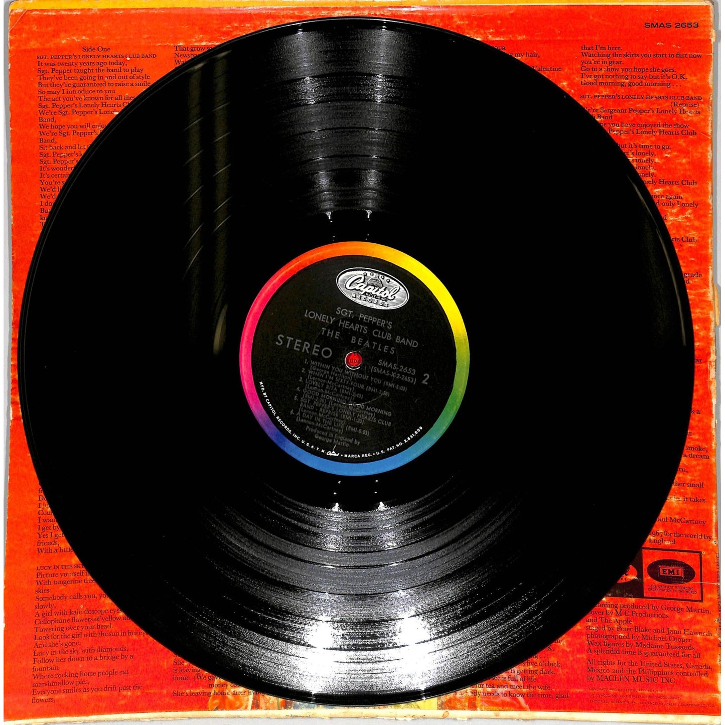 The Beatles - Sgt. Pepper's Lonely Hearts Club Band Vinyl Record SMAS 2653