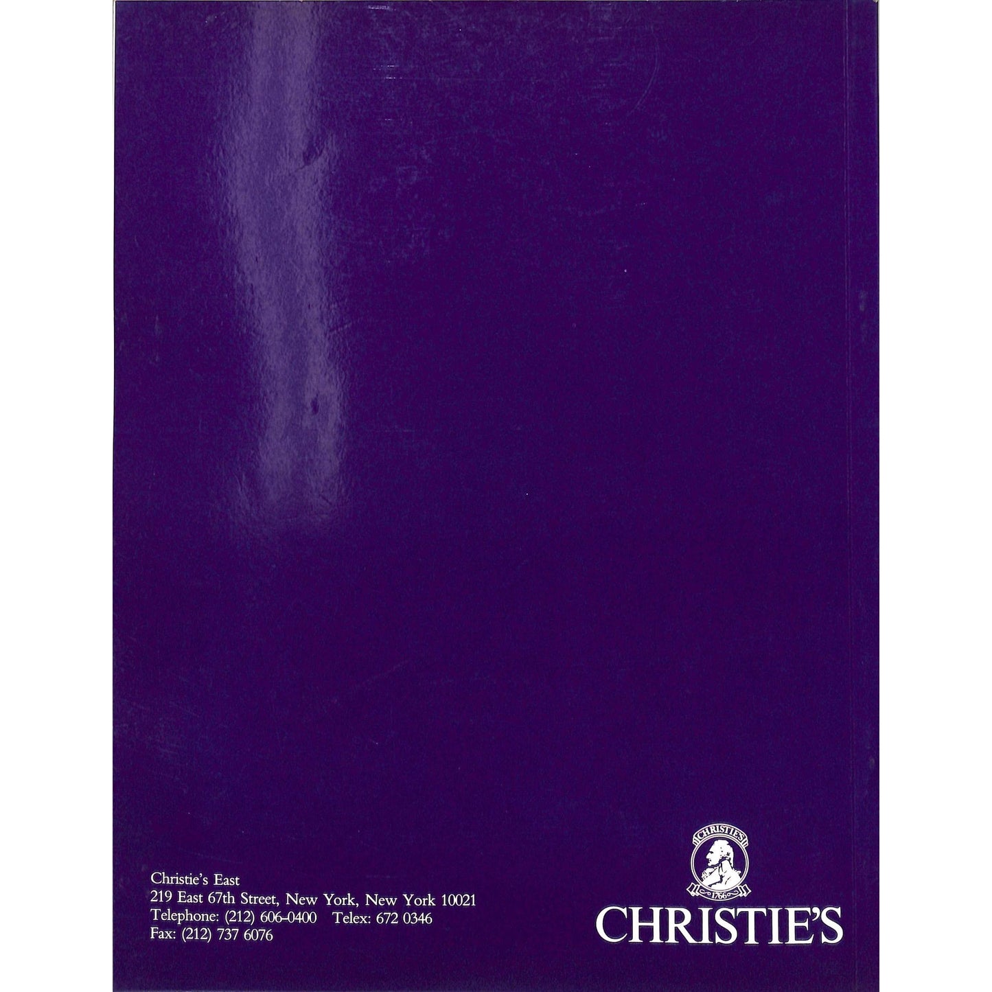 Christie's Contemporary Art Auction Catalog November 12, 1991