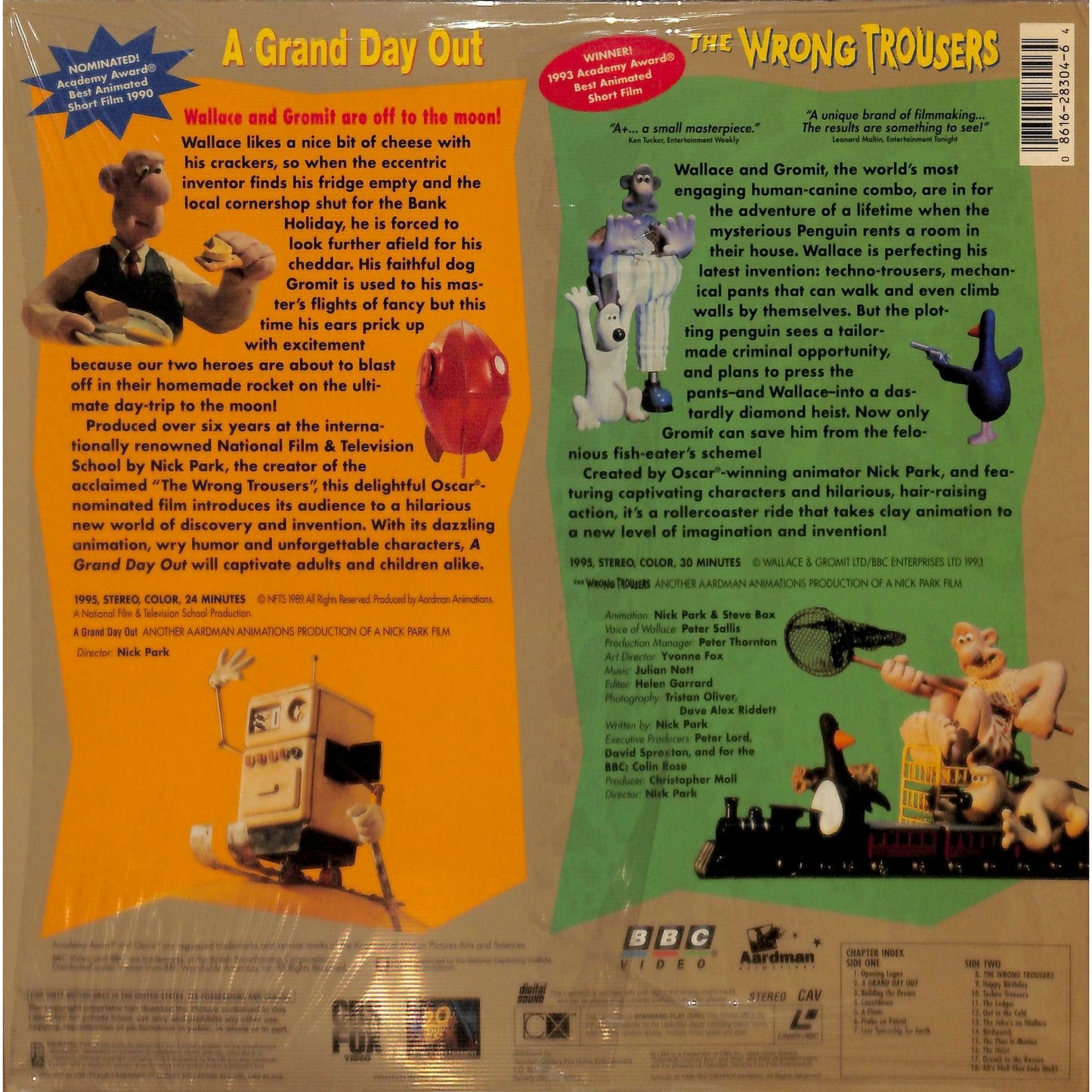 Wallace & Gromit: The Wrong Trousers (1993) Laserdisc