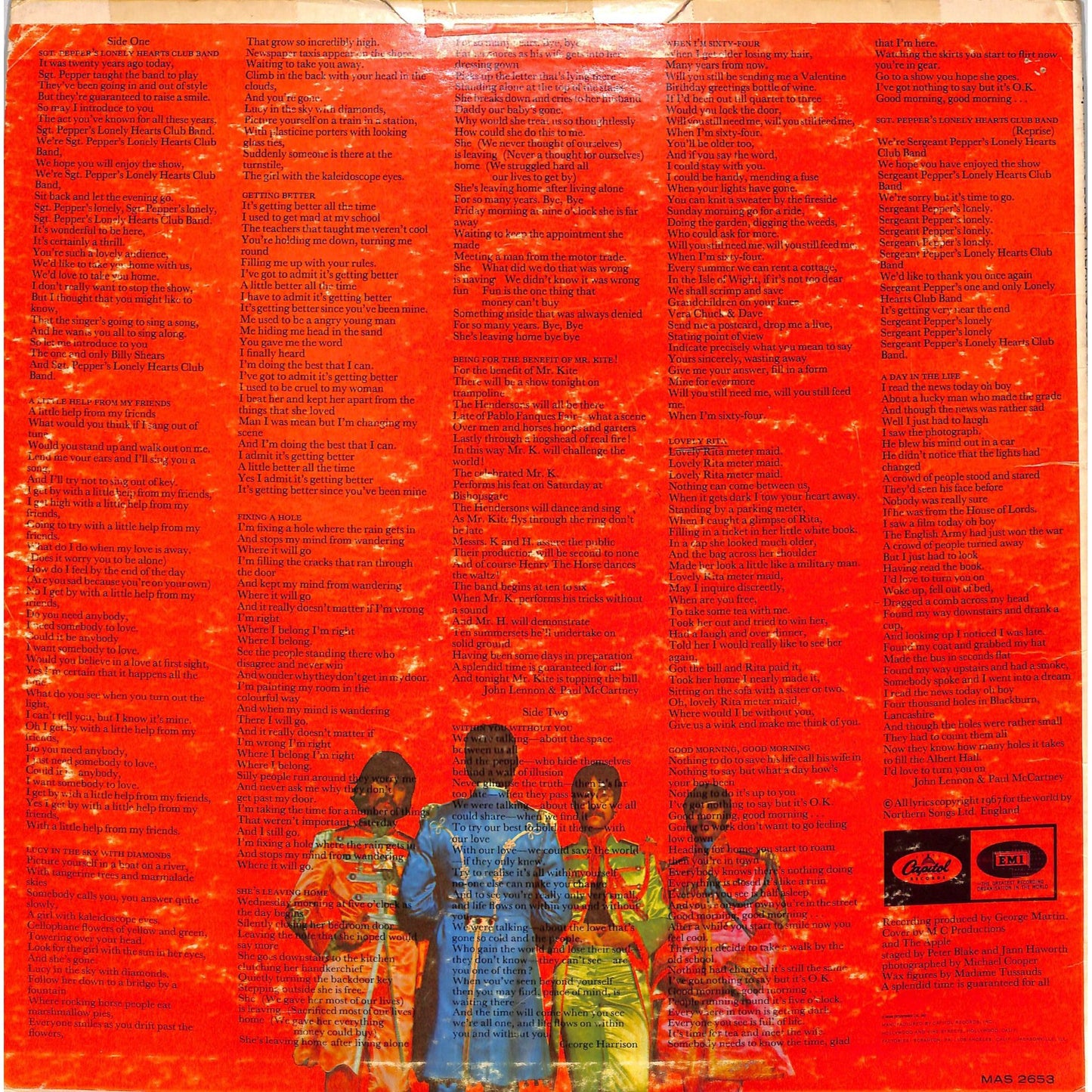 The Beatles - Sgt. Pepper's Lonely Hearts Club Band Mono Vinyl Record MAS 2653