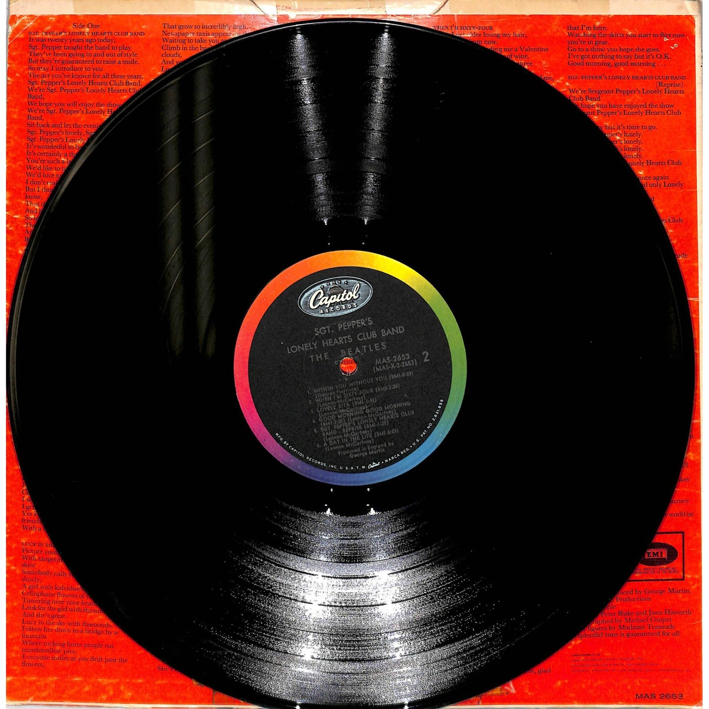 The Beatles - Sgt. Pepper's Lonely Hearts Club Band Mono Vinyl Record MAS 2653