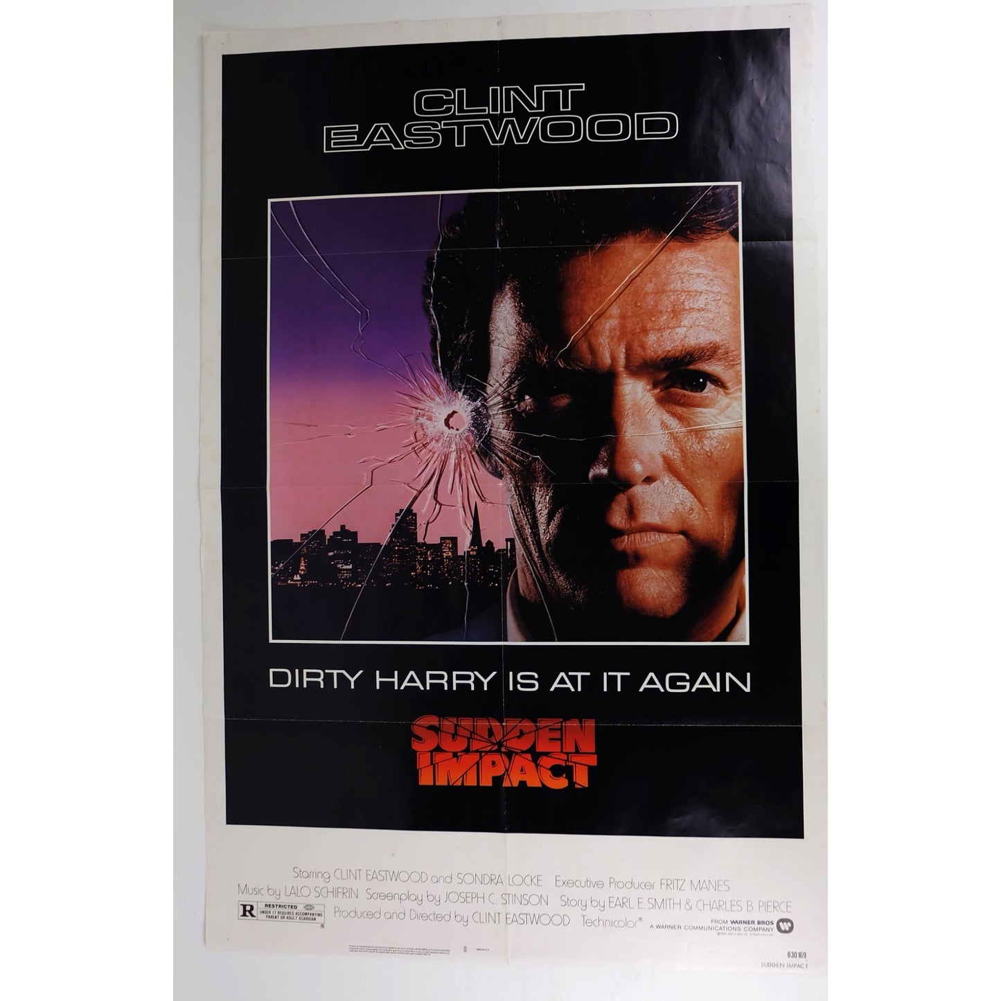Sudden Impact (1983) Original Movie Poster Folded 27x41