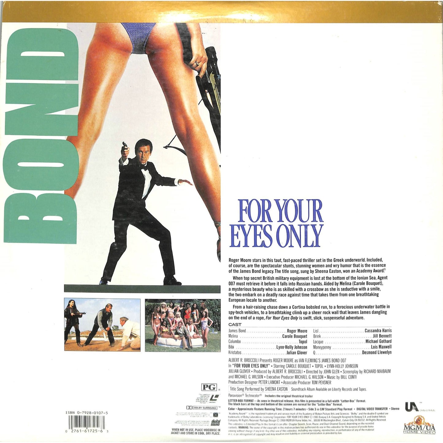 For Your Eyes Only (1981) Laserdisc Video