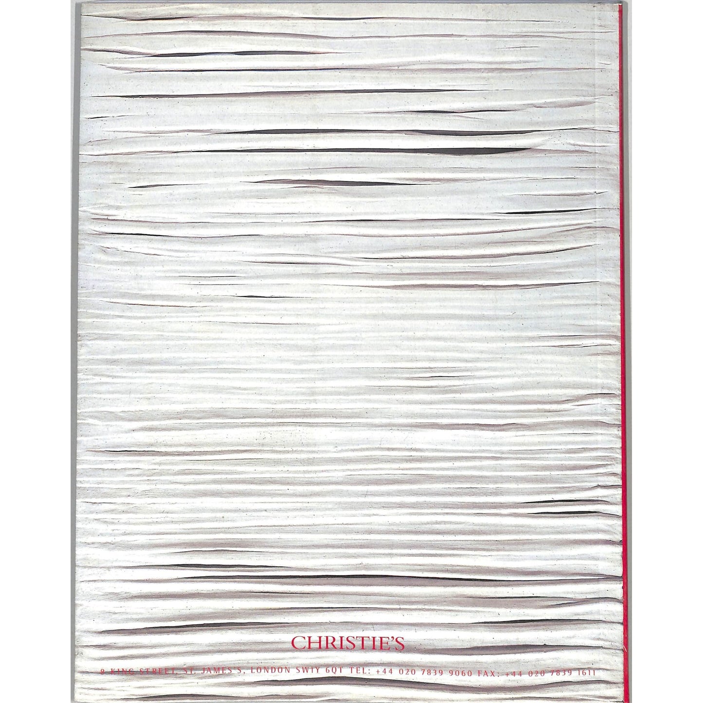 Christie's 20th Century Art Auction Catalog October 23, 2001