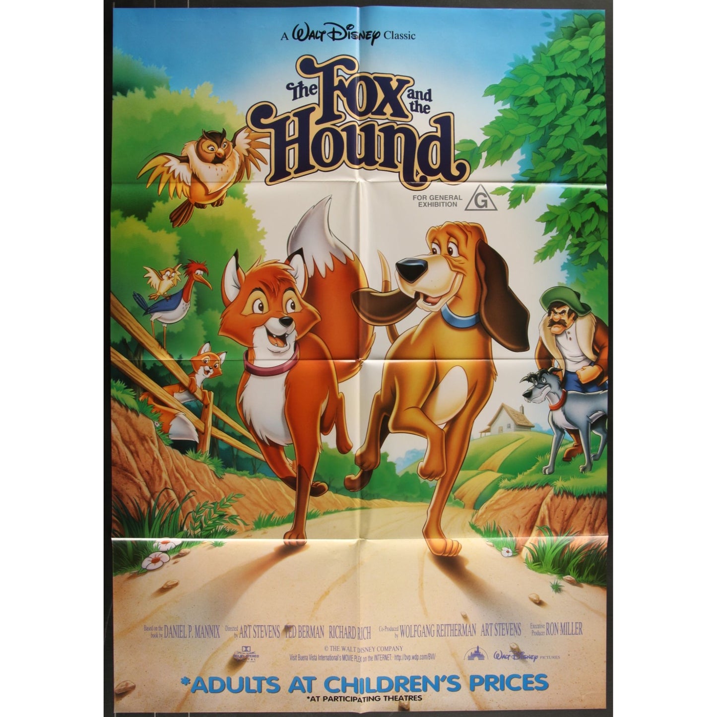 The Fox and the Hound (1981) Original Movie Poster Folded 27x40