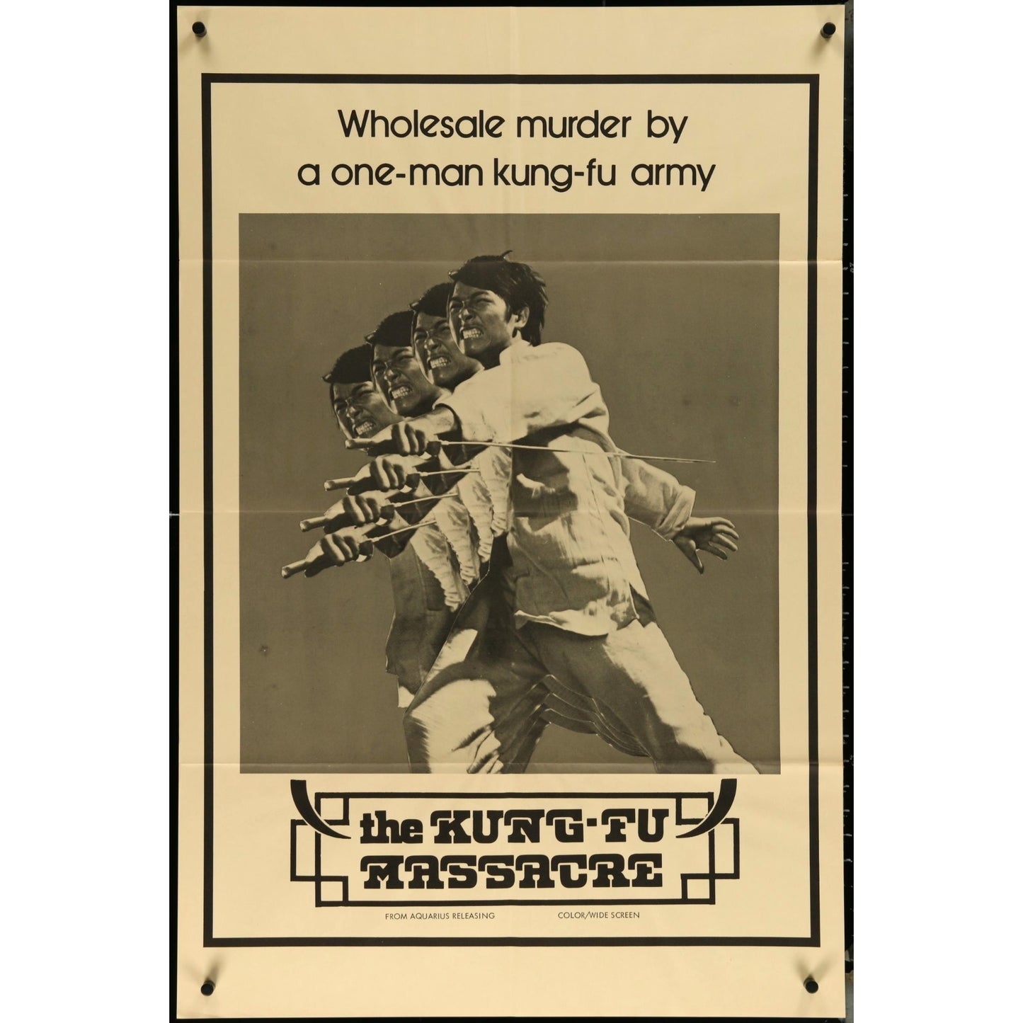 Meng hu dou kuang long (1974) Original Movie Poster Folded 27x41