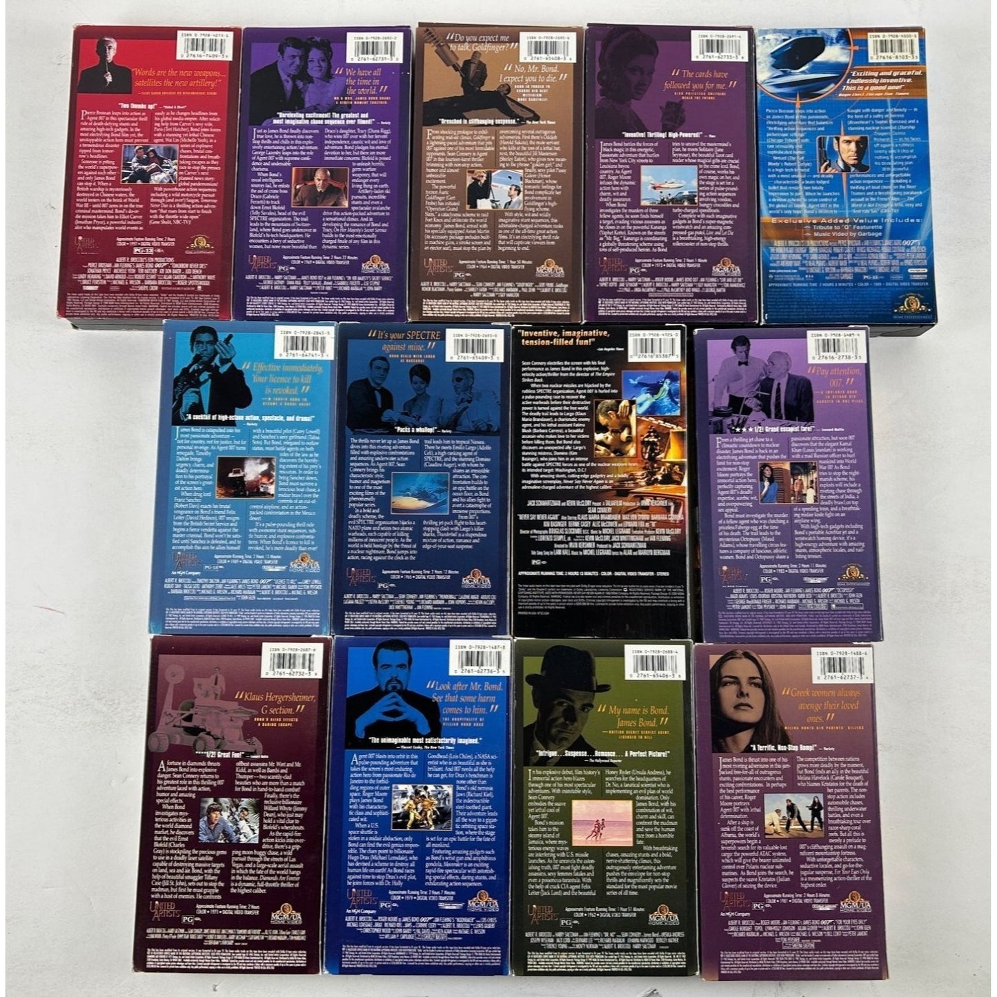 James Bond VHS Collection 13 Movies