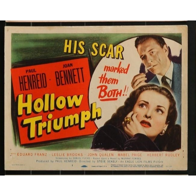 Hollow Triumph (1948) Original Lobby Card Movie Poster 11x14