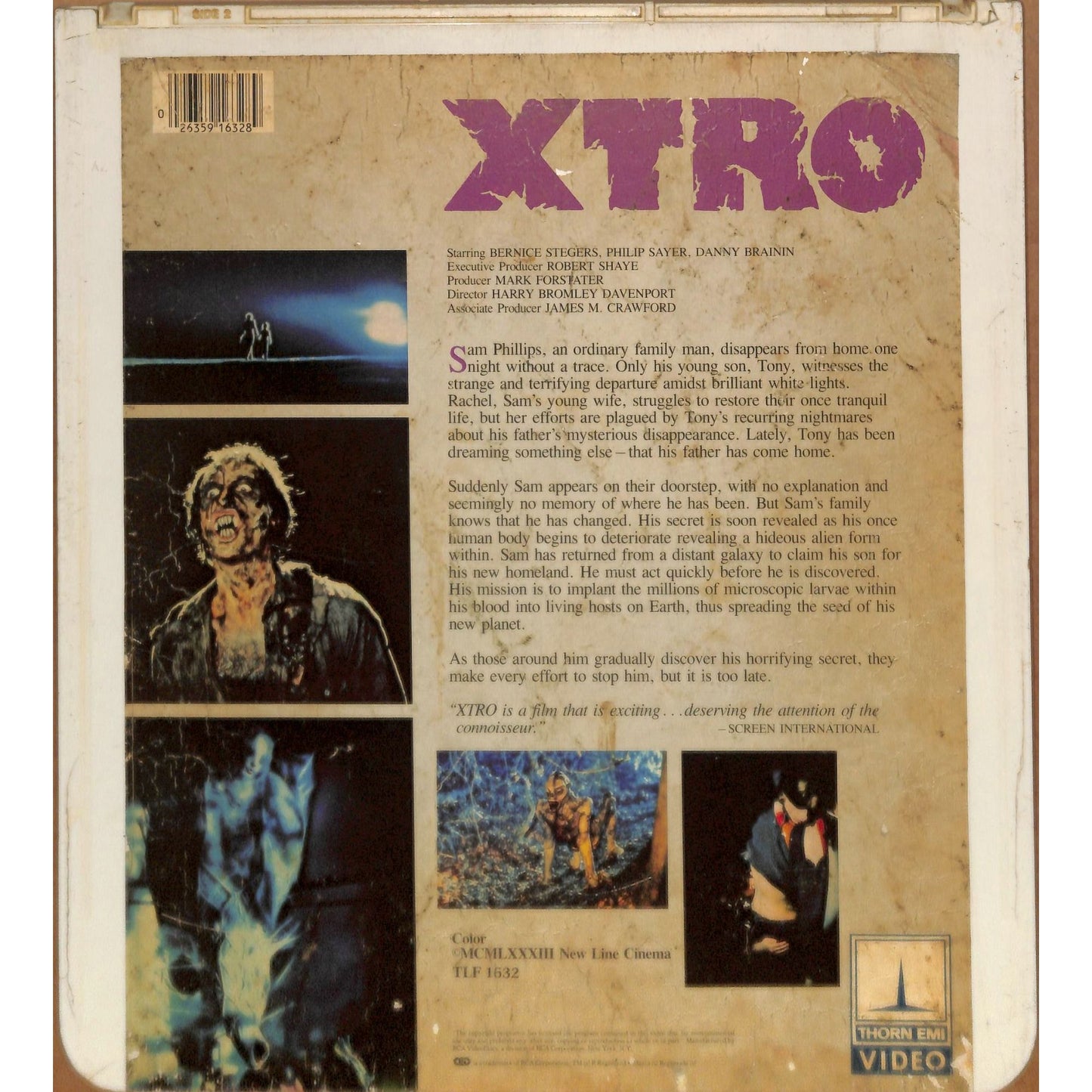 Xtro (1982) Vintage CED Videodisc TESTED WORKING