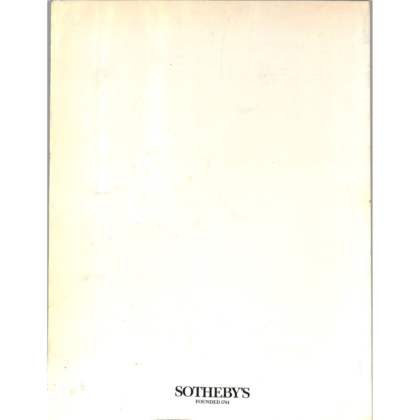 Sotheby's Contemporary Art Auction Catalog February 27, 1990