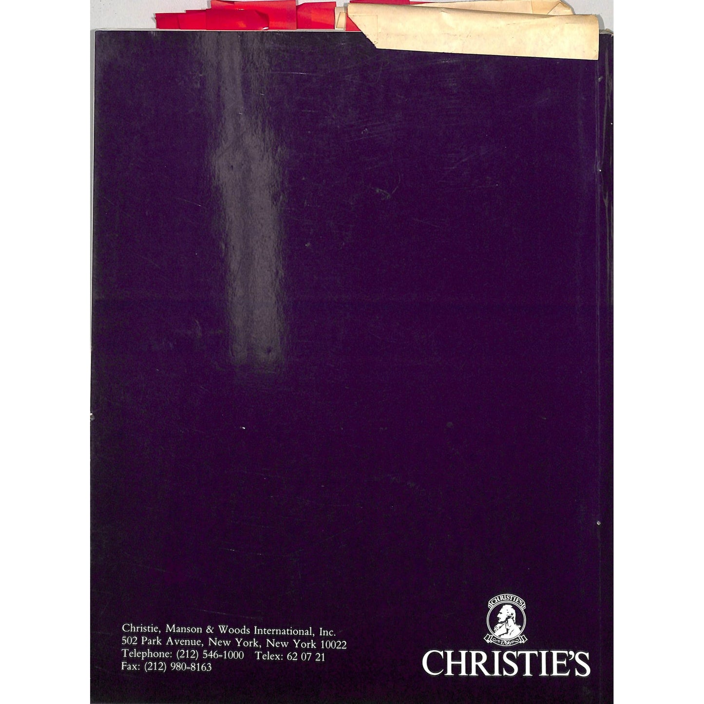 Christie's Contemporary Art Part 2 Auction Catalog November 8, 1989