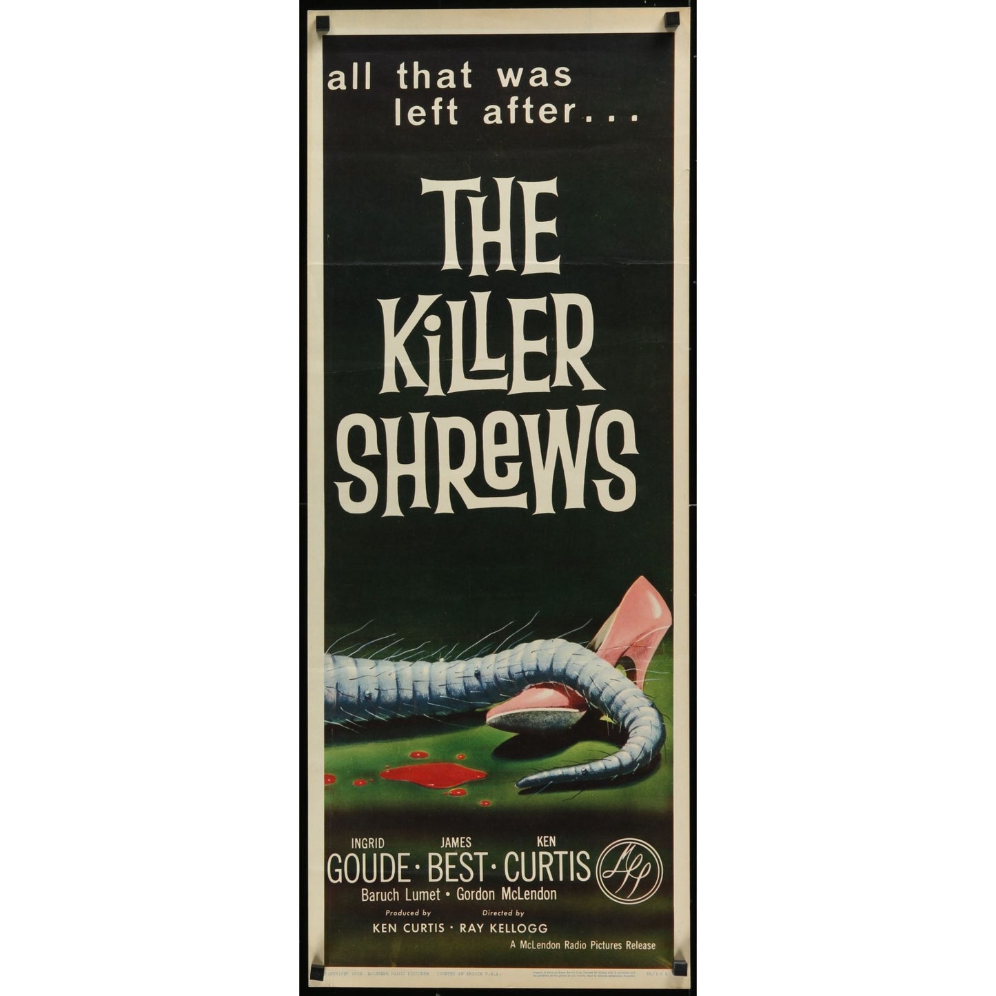 The Killer Shrews (1959) Original Insert Movie Poster 14x36