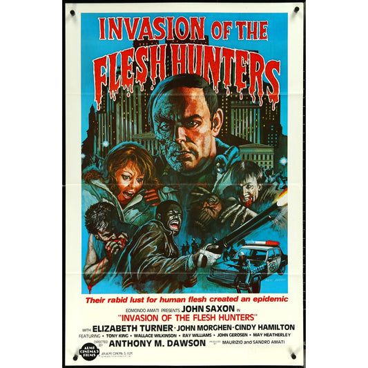 Invasion of the Flesh Hunters (1982) Original Movie Poster Folded 27x41 EM8-555