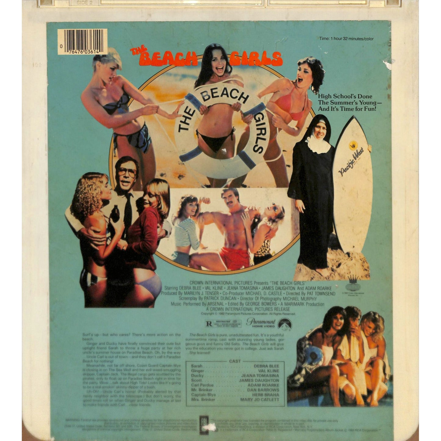 The Beach Girls (1982) Vintage CED Videodisc TESTED WORKING