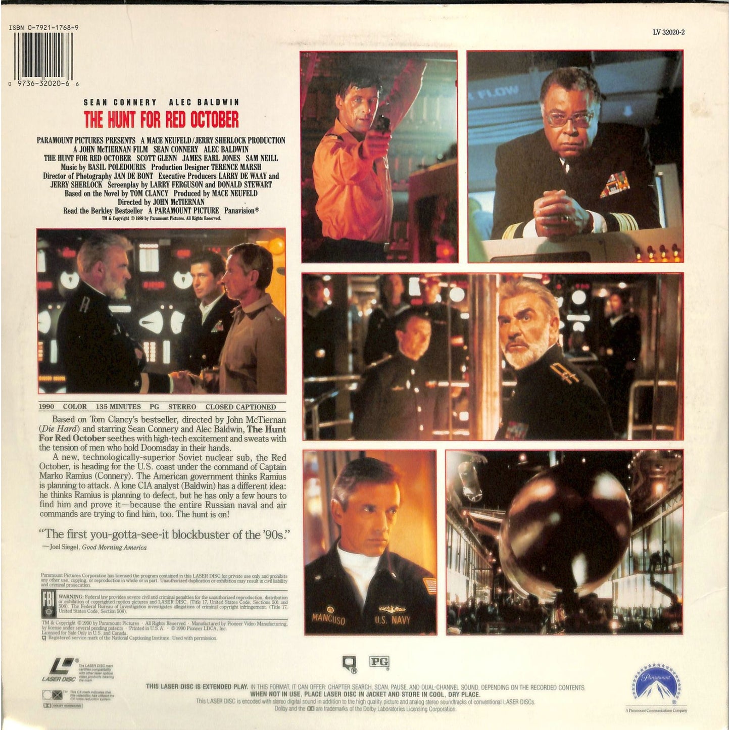 The Hunt for Red October (1990) Laserdisc