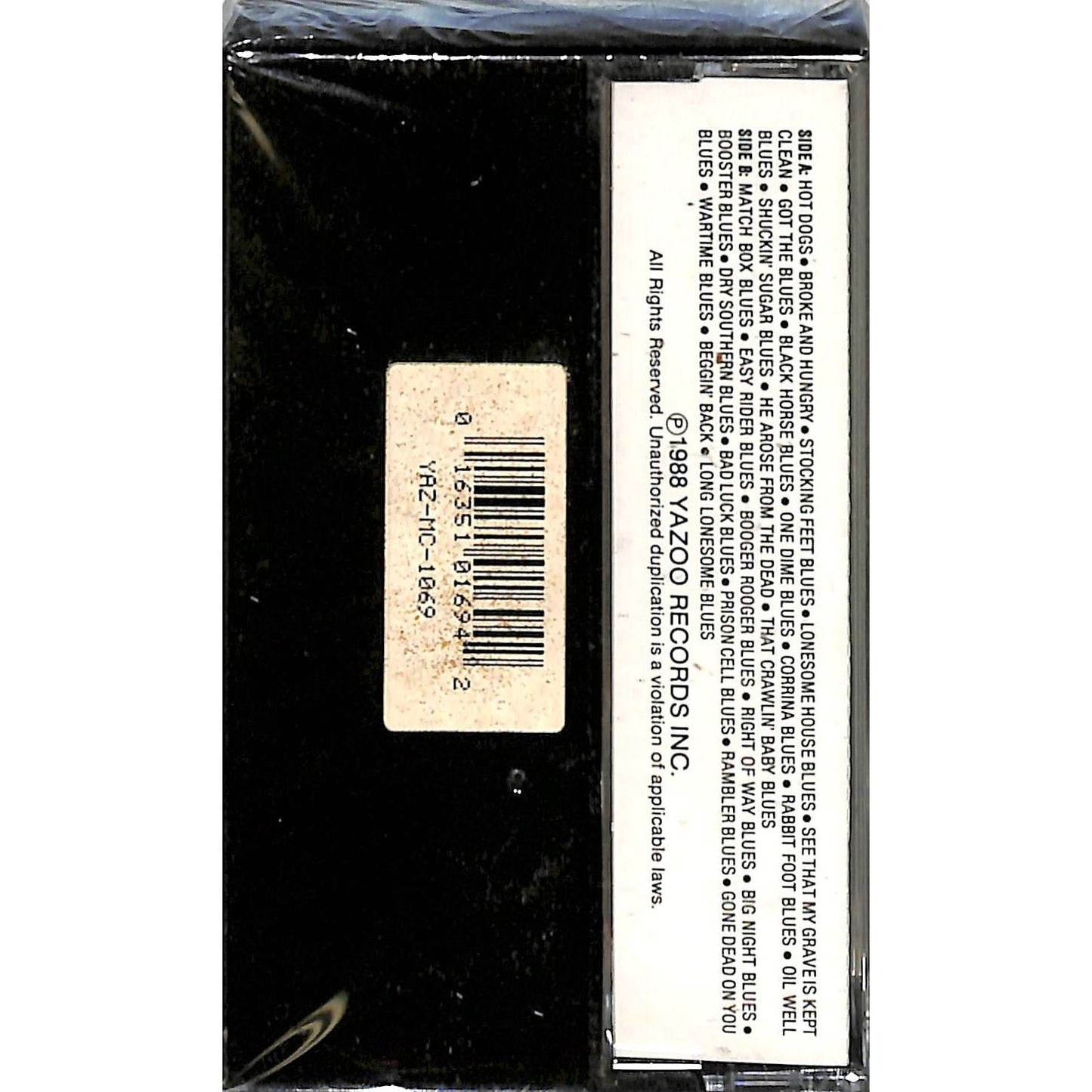 Blind Lemon Jefferson-King of the Country Blues Sealed Cassette Tape Yazoo 1069