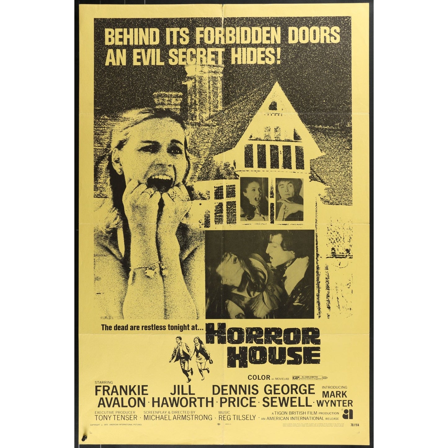 Horror House (1969) Original Folded Military Movie Poster 27x40