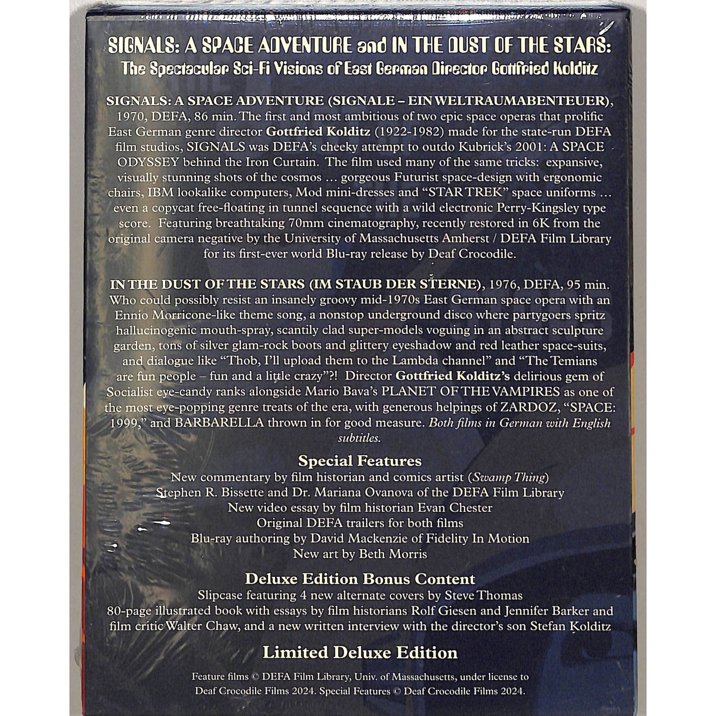 Signals: A space Adventure in The Dust of the Stars (1976) Sealed DVD Set