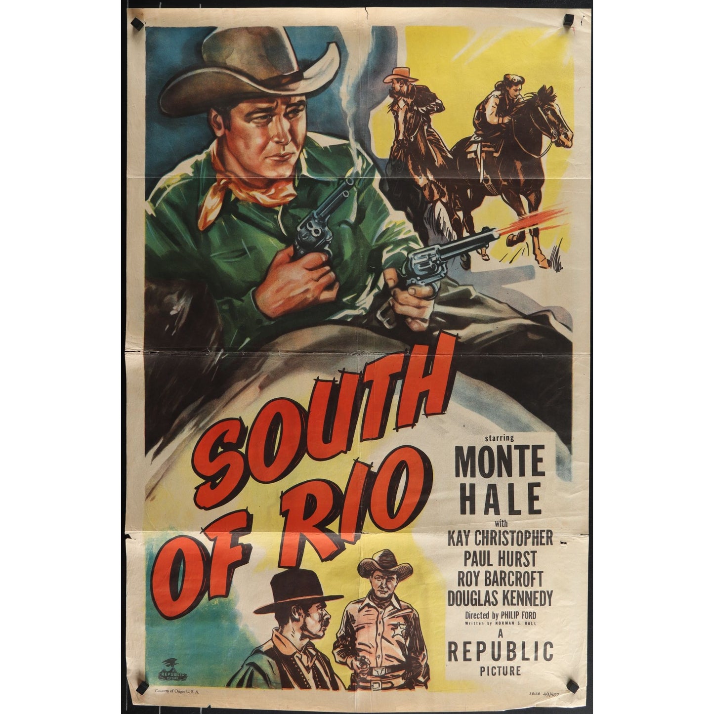 South of Rio (1949) Original Movie Poster 27x41