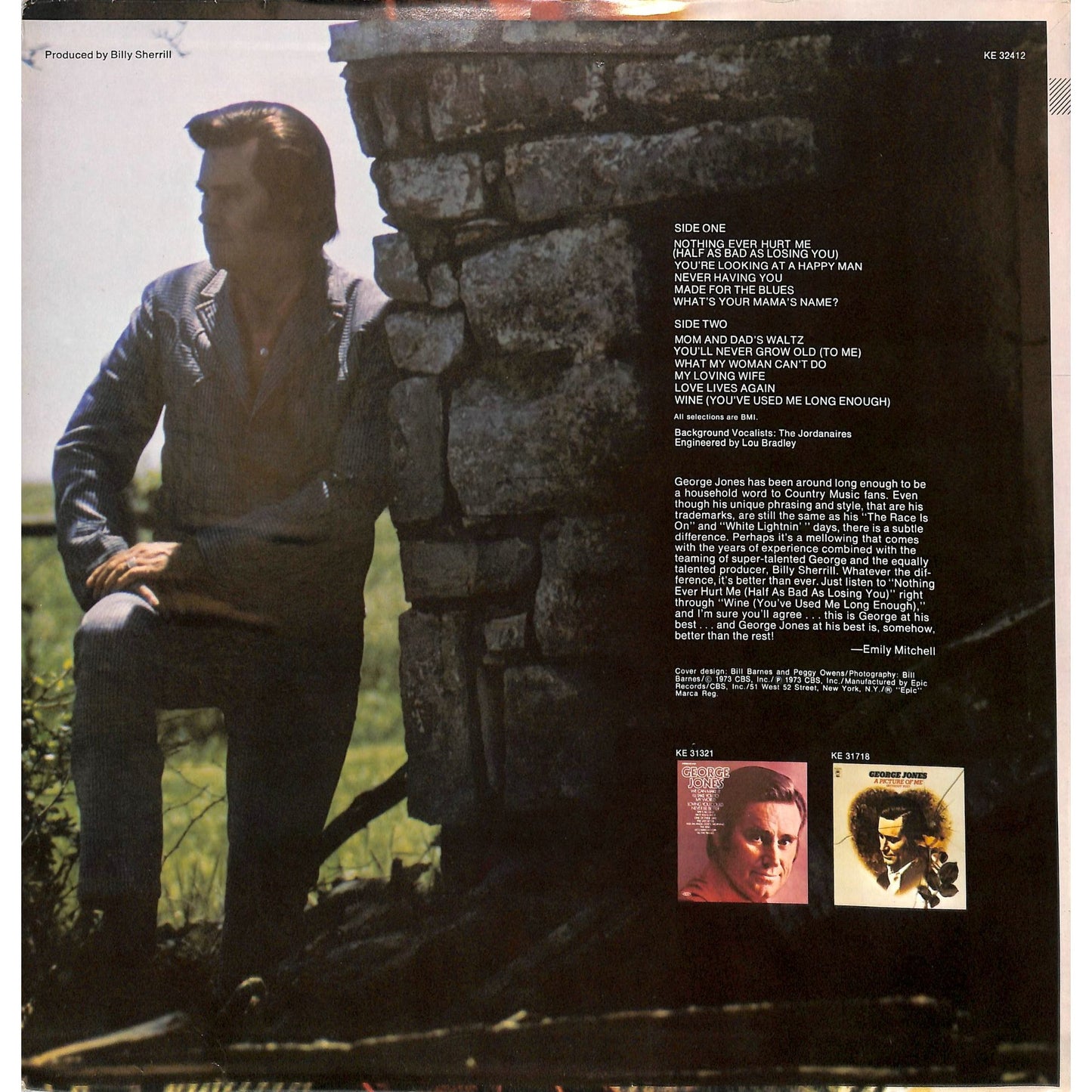 George Jones - Nothing Ever Hurt Me Vinyl Record KE 34212