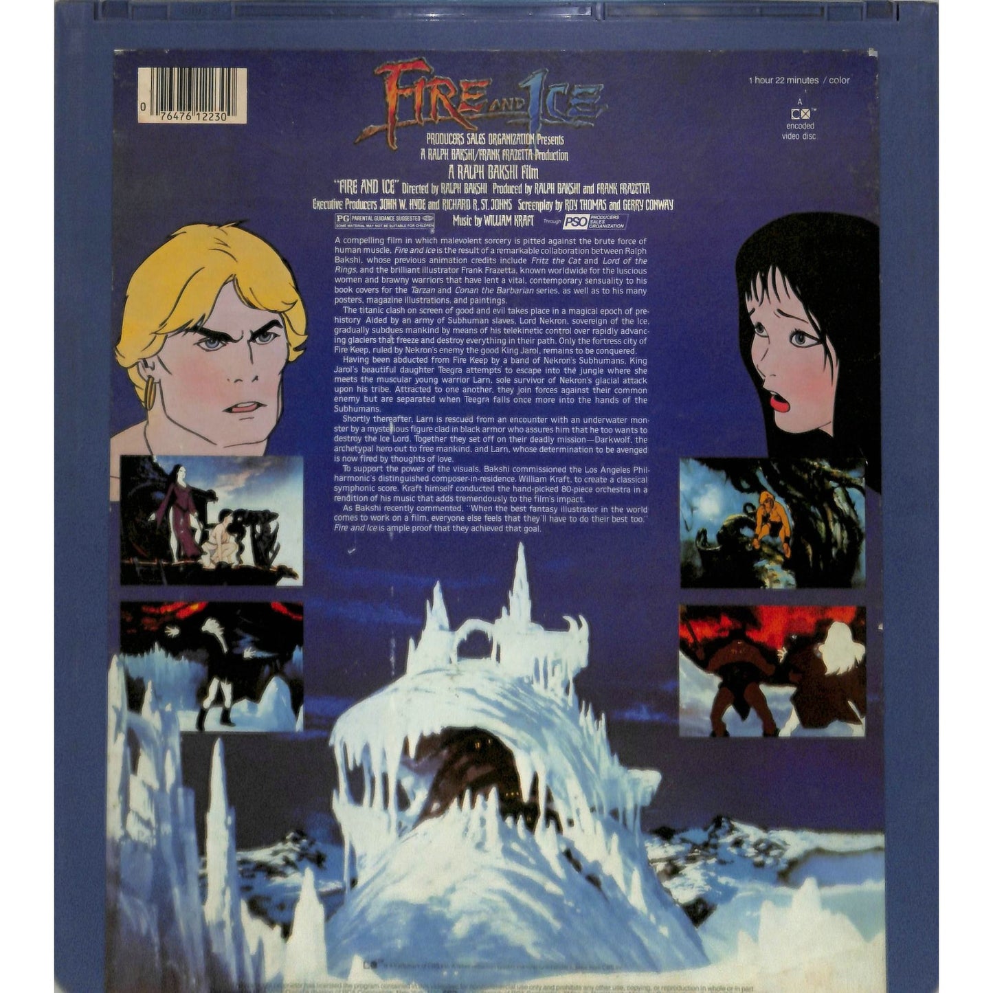 Fire and Ice (1983) Vintage CED Videodisc TESTED WORKING