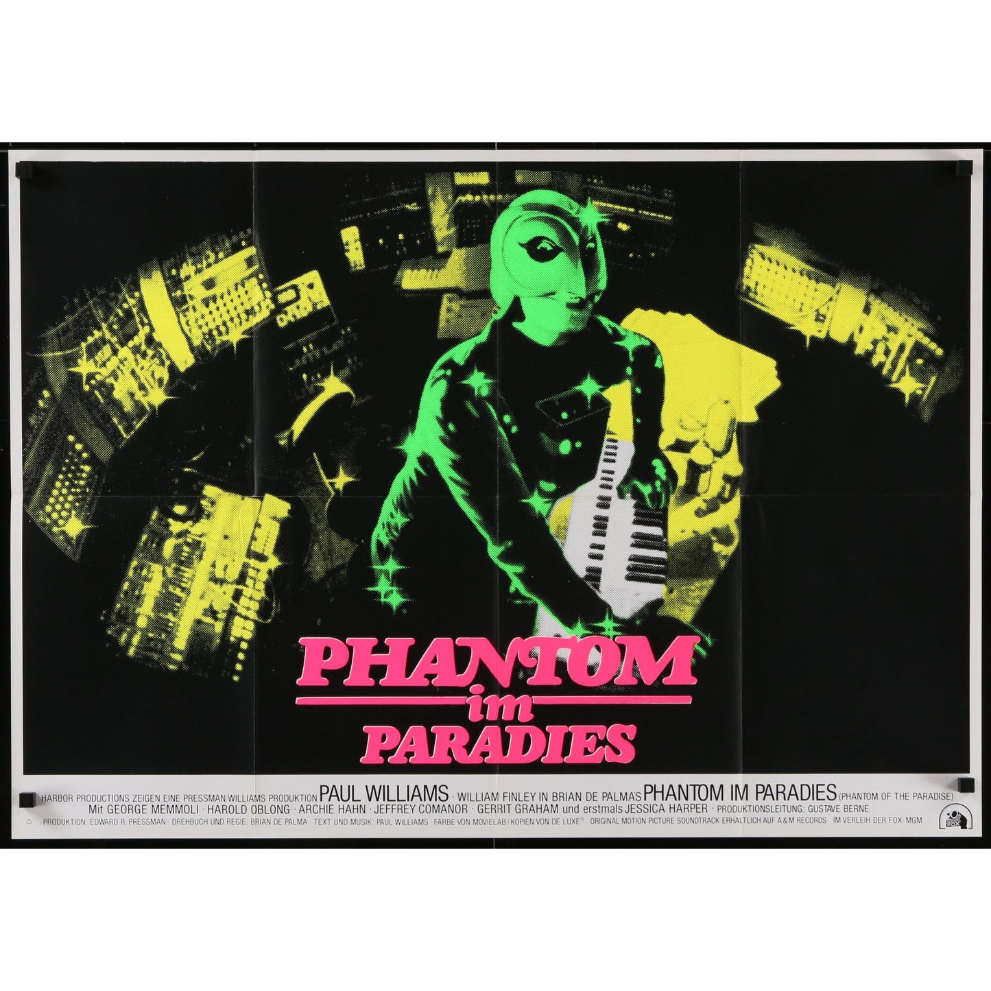 Phantom of the Paradise (1974) Original German A1 Day-Glo Movie Poster 23x33