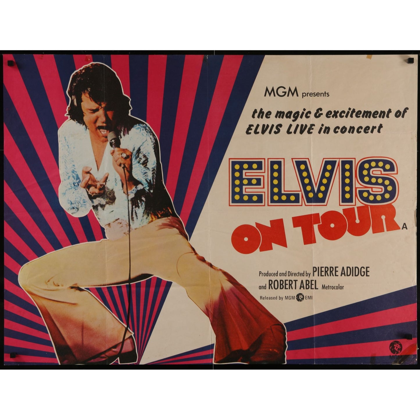 Elvis On Tour (1972) British Quad Original Poster 30x40