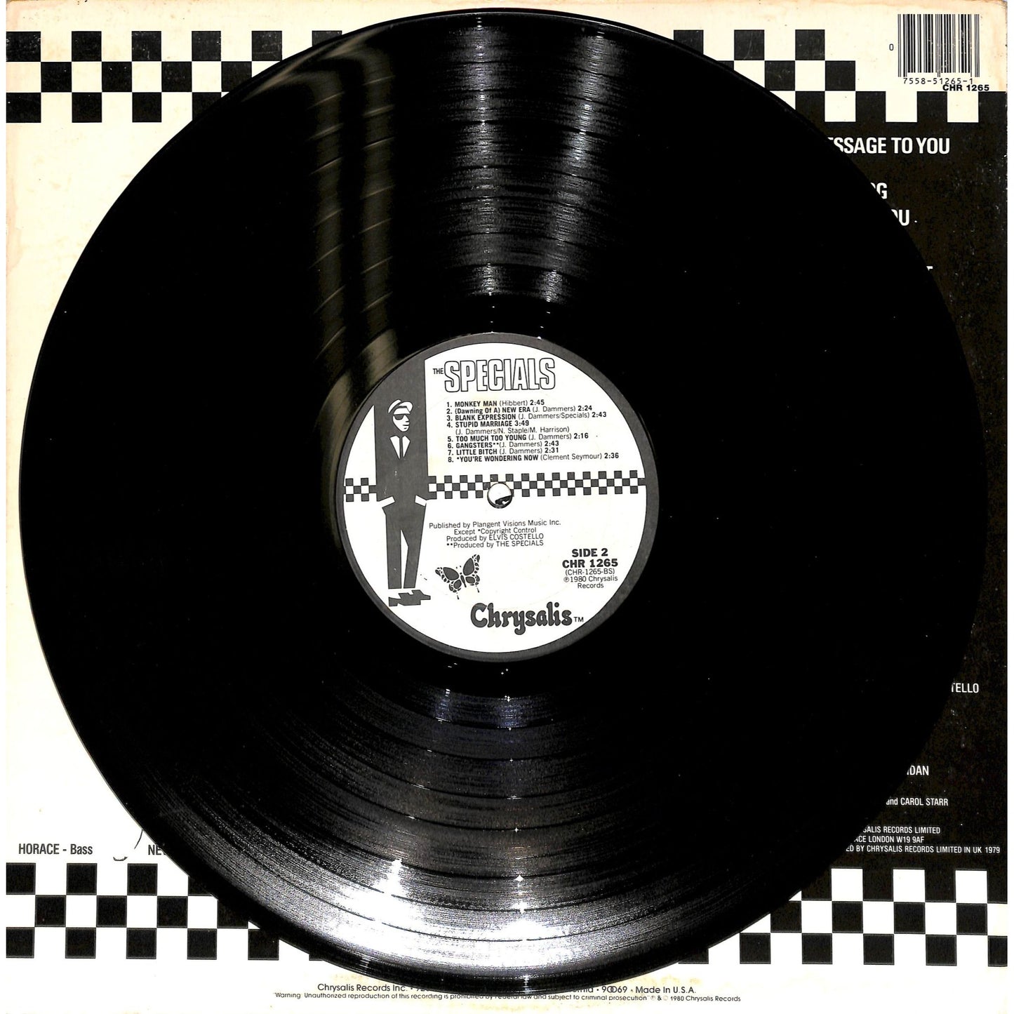 The Specials Self-Titled Vinyl Record CHR 1265