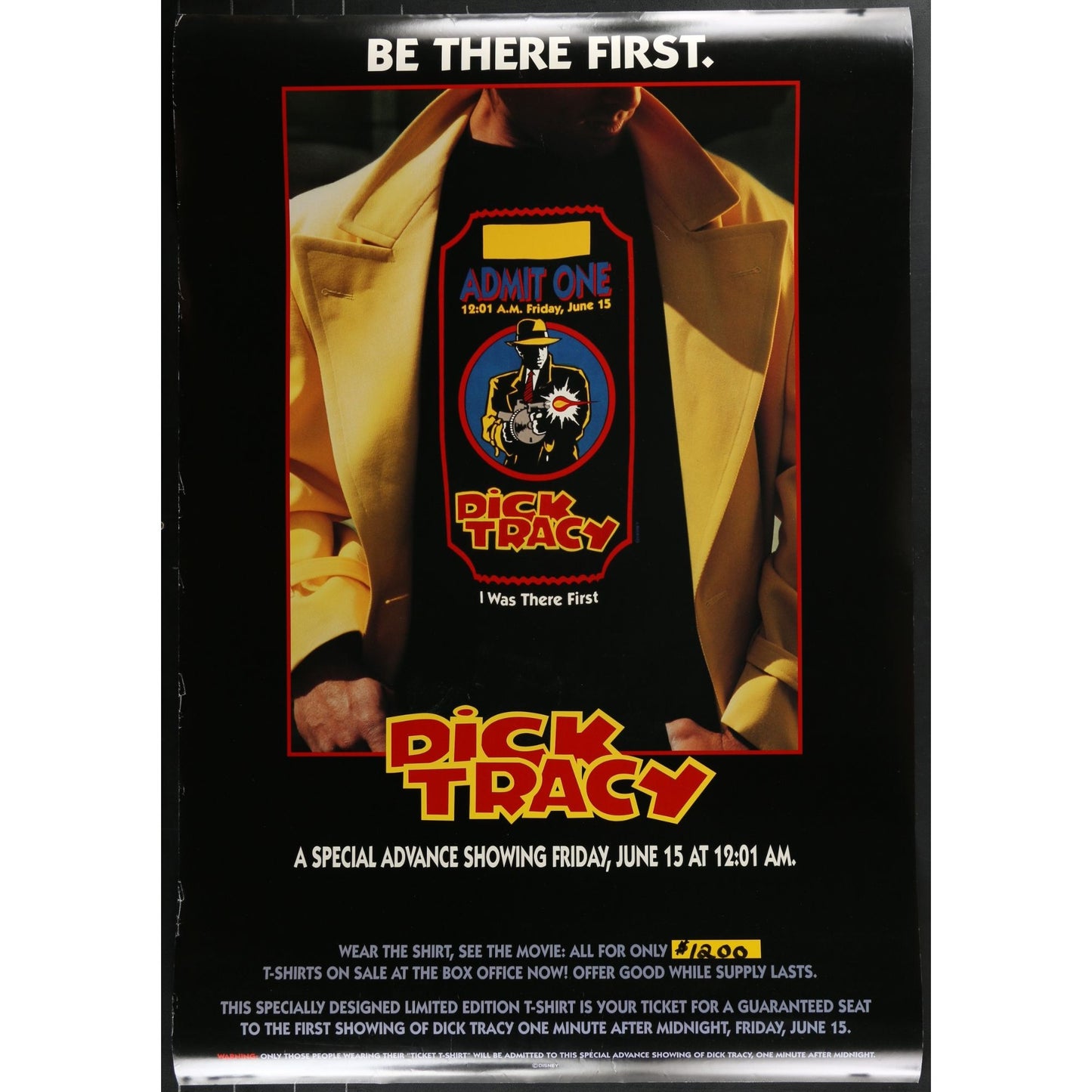 Dick Tracy (1990) Original Double-sided Movie Poster Rolled 27x41
